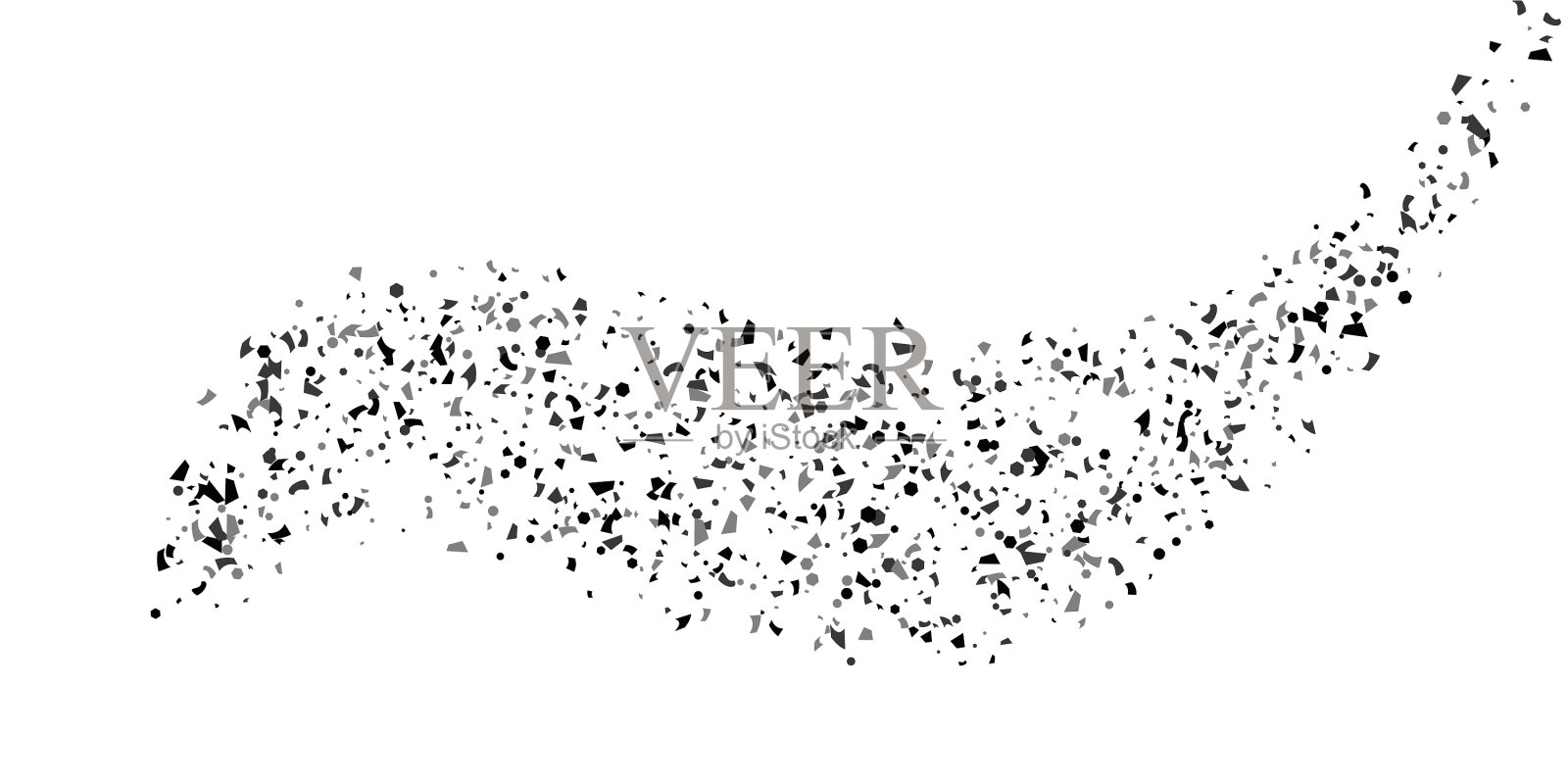 银色的纸屑设计元素图片