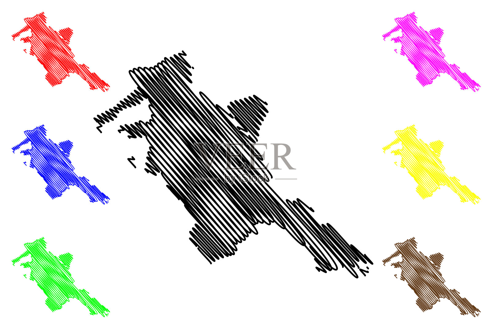 比蒂斯蒂市共和国罗马尼亚冲锋县地图插画图片素材