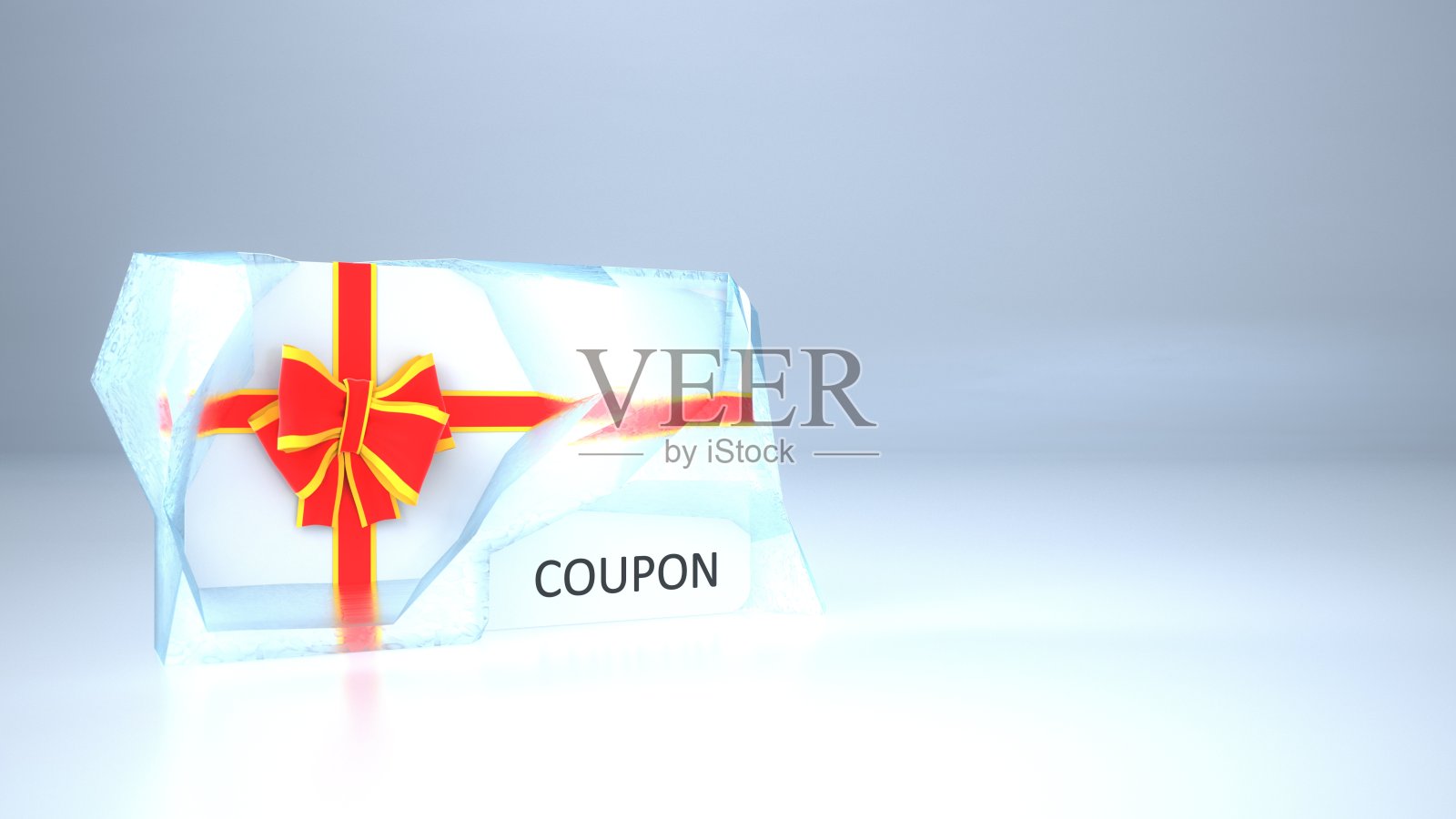 冰冻的优惠券照片摄影图片