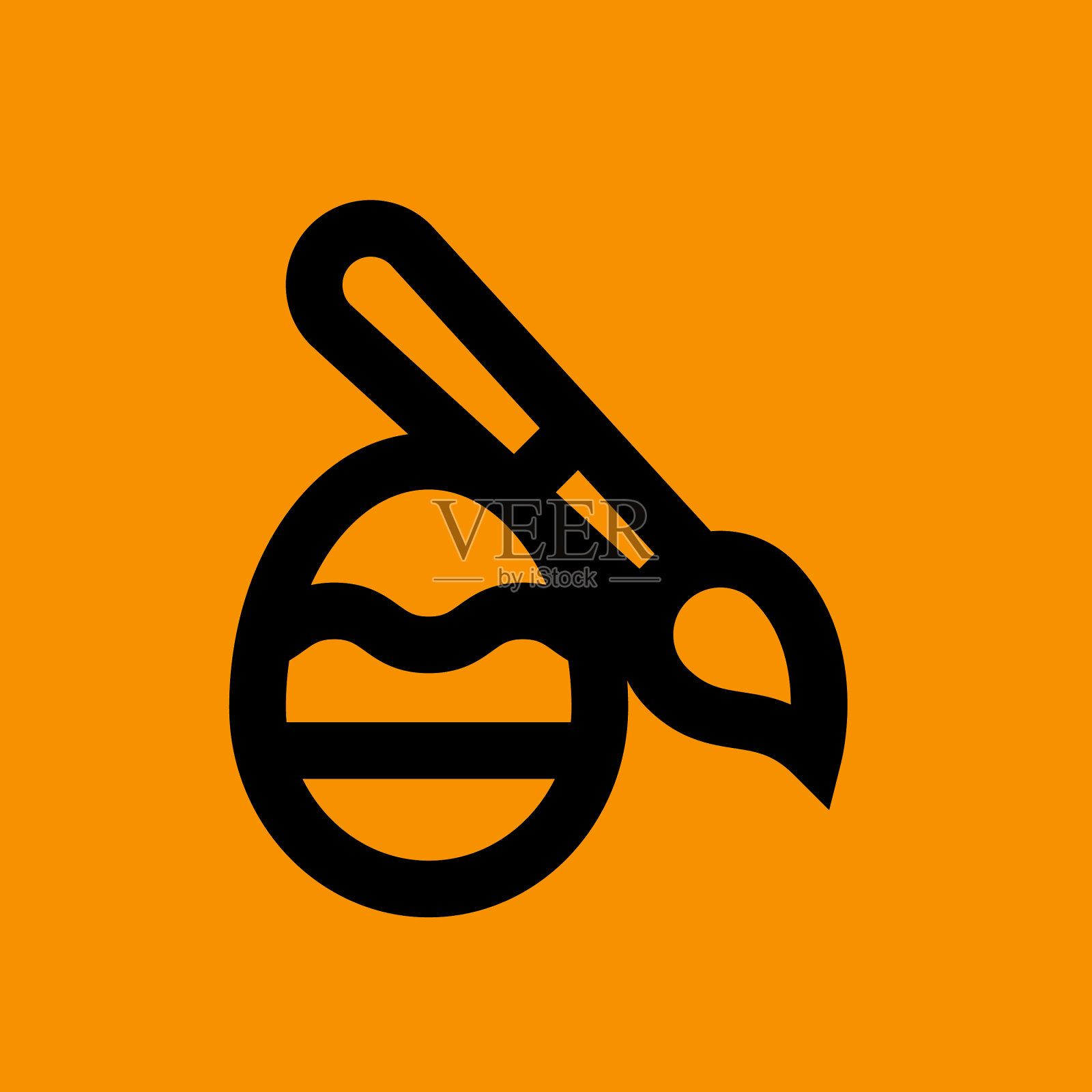 春季复活节线图标下载模板插画图片素材