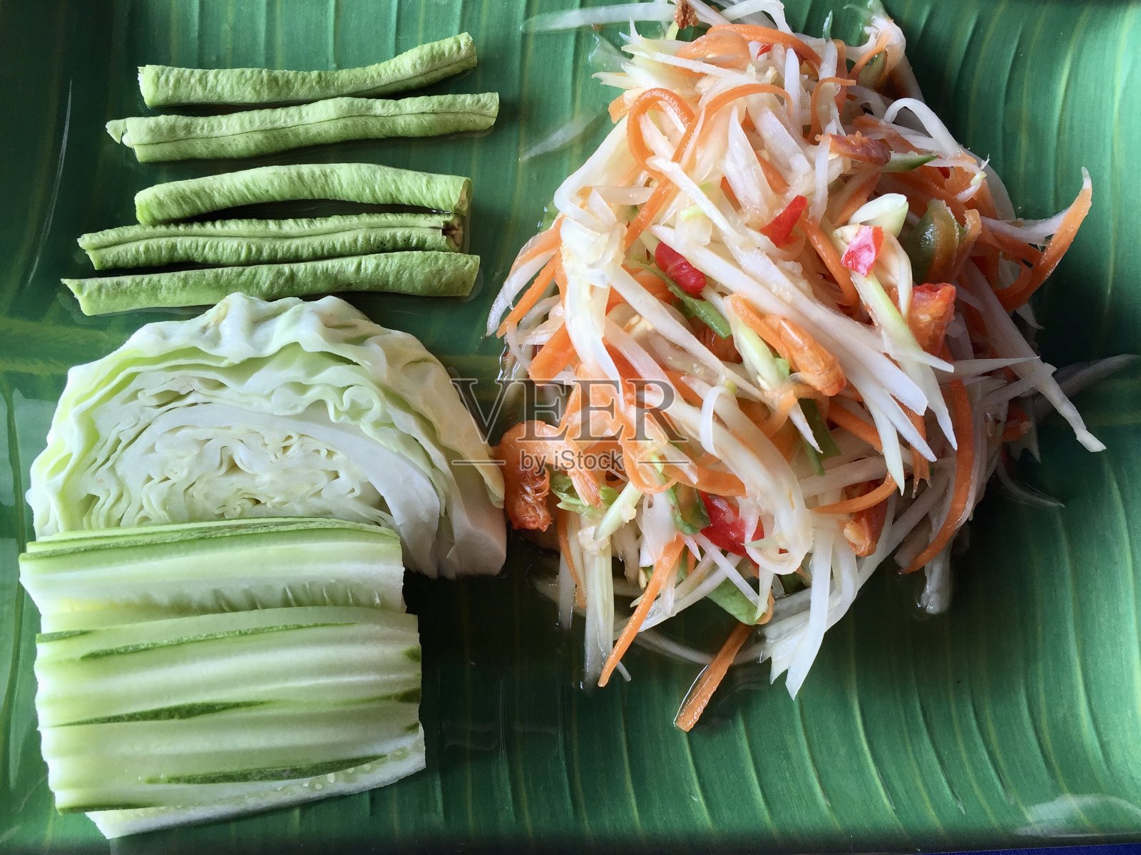 泰国美食，昂南，图巴克海滩照片摄影图片