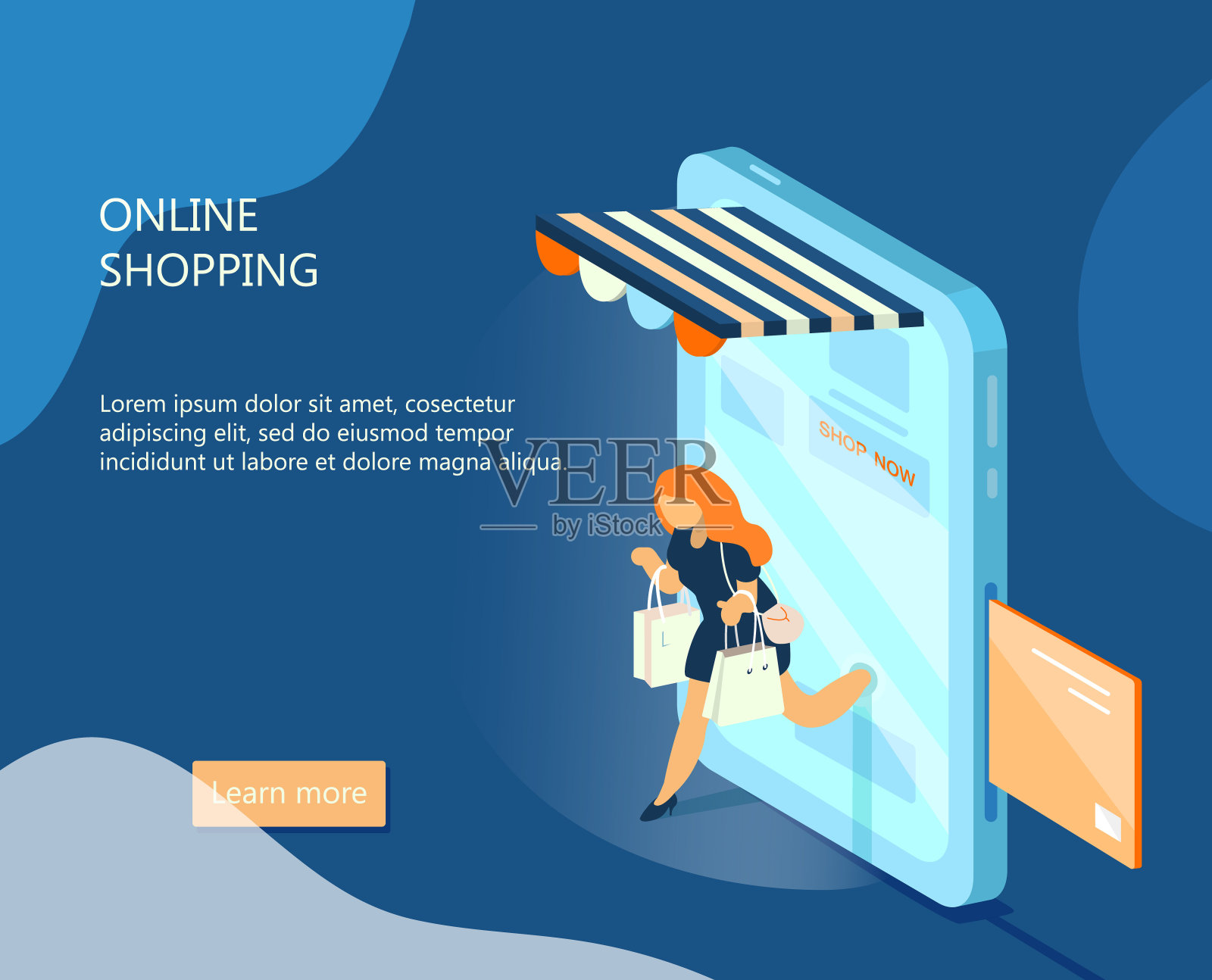 2.5D电商banner矢量图插画图片素材