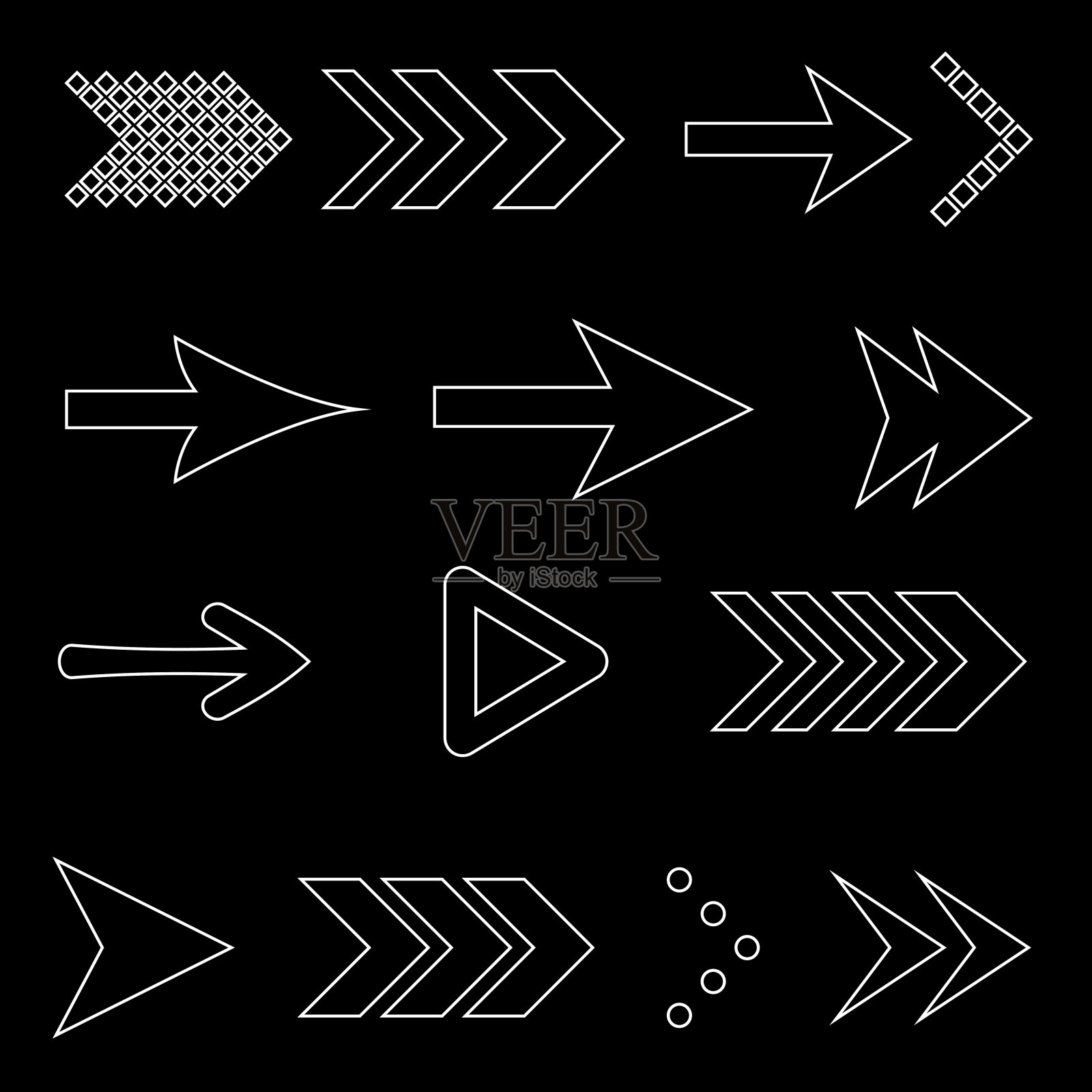 白色箭头设计元素图片
