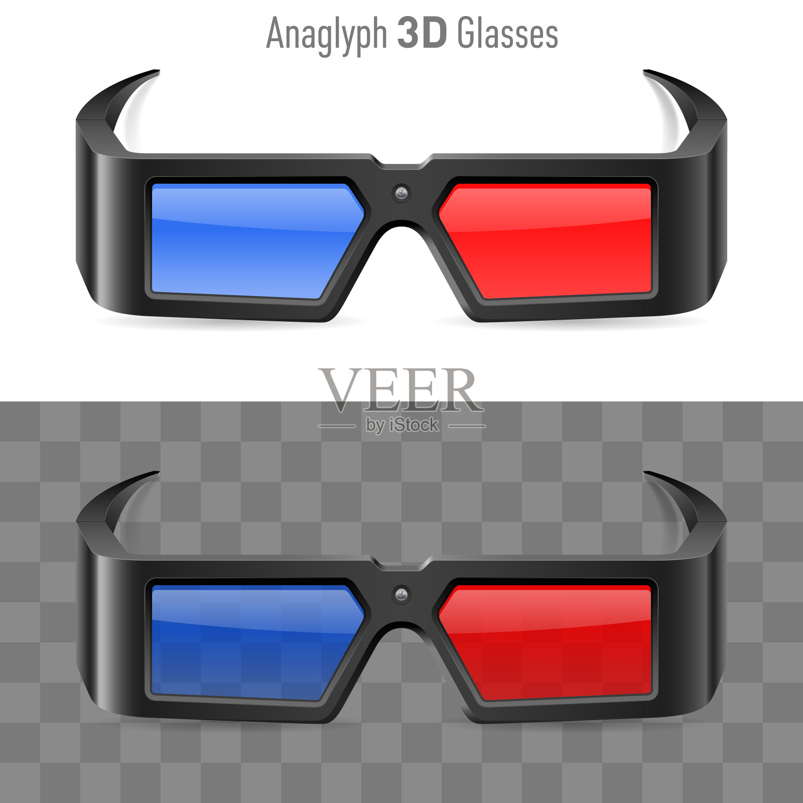 3 d电影的眼镜插画图片素材