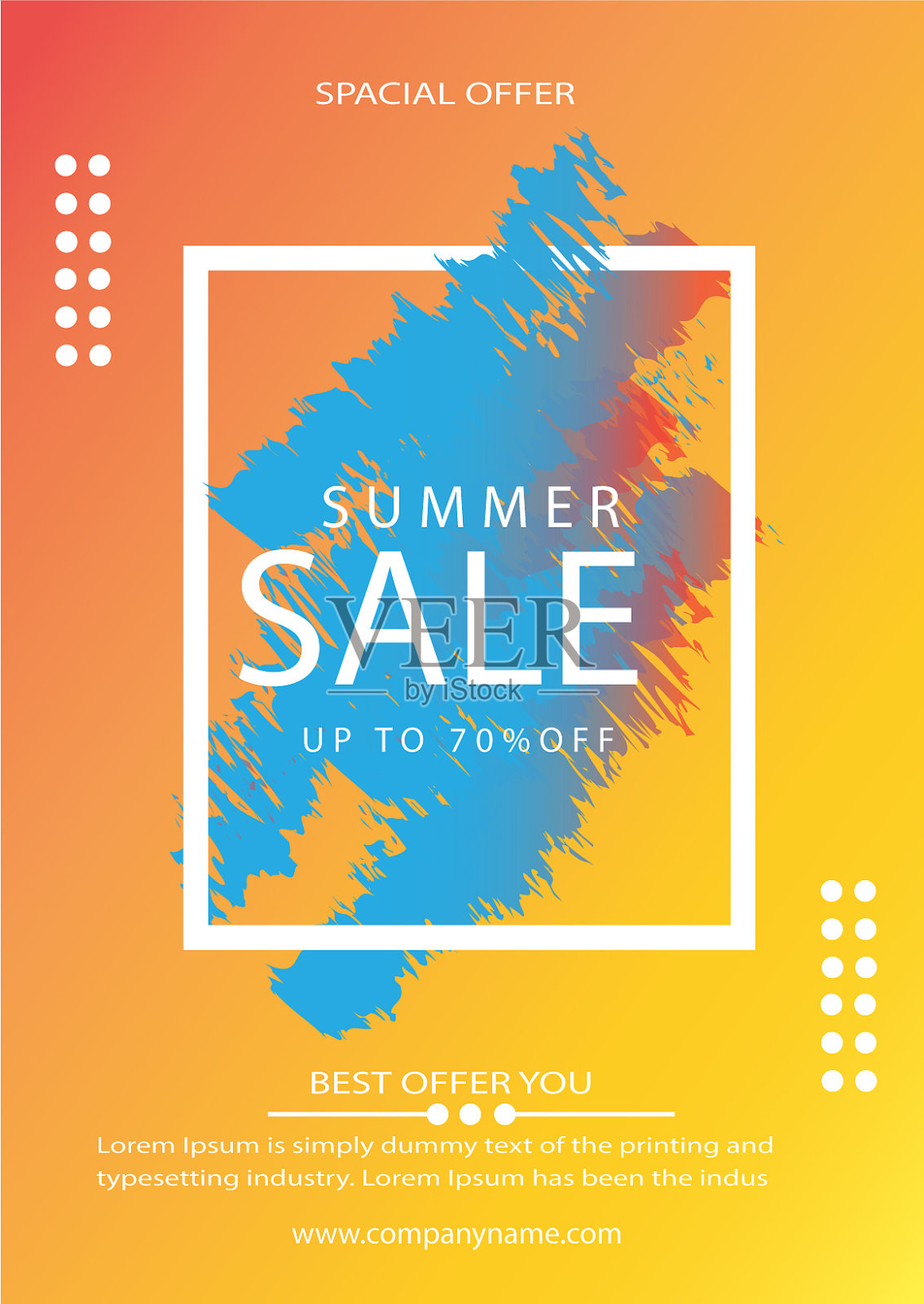 夏季促销传单时尚设计设计模板素材