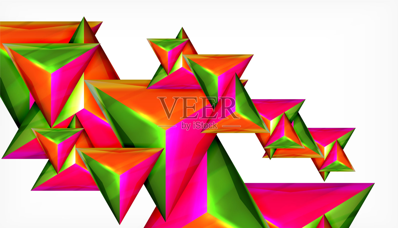 三角形几何抽象背景插画图片素材