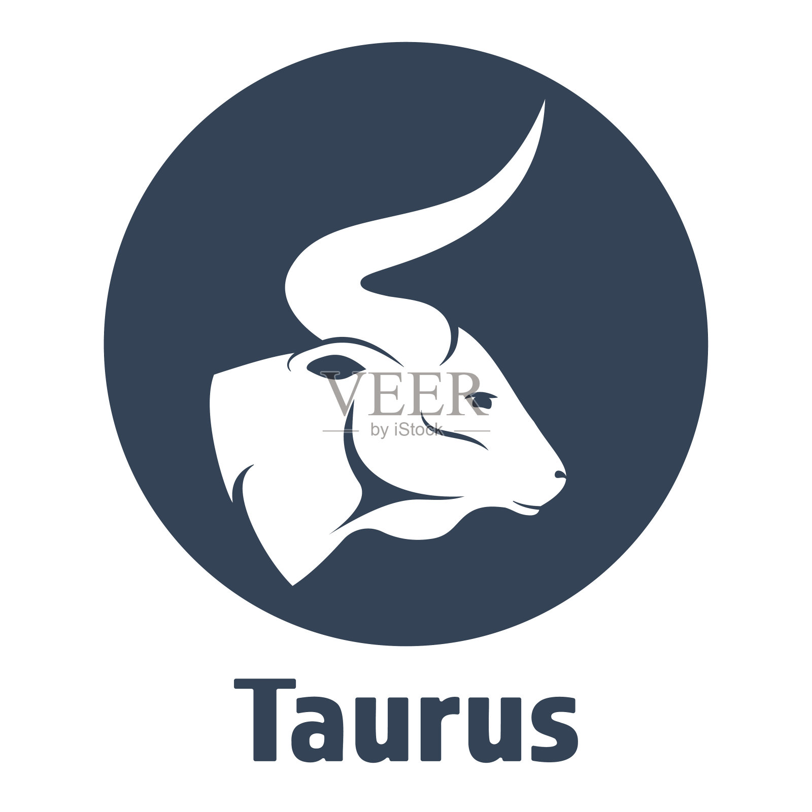 一个宏伟的公牛侧面视图的插图。金牛星座。插画图片素材