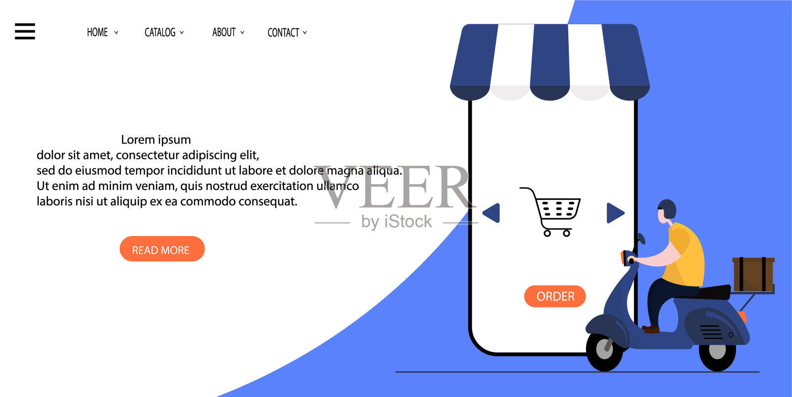 送货服务设计模板素材