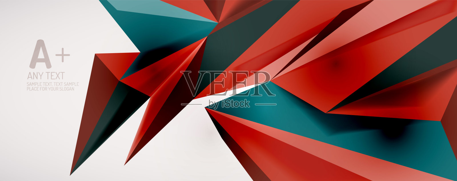 矢量三角形几何背景。低聚3d形状的光背景。矢量插图封面，横幅，传单和海报和其他设计插画图片素材