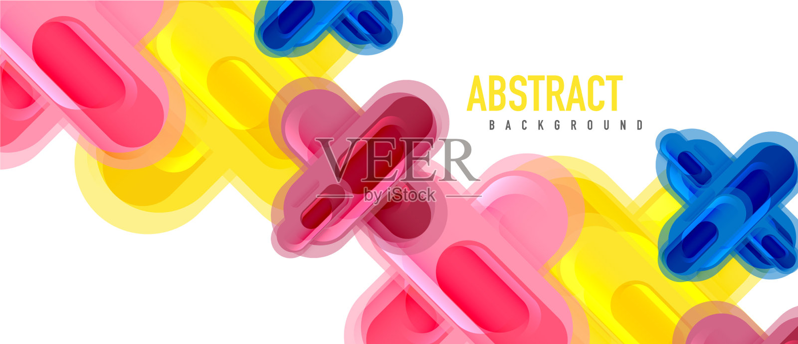 现代玻璃十字形抽象插画图片素材