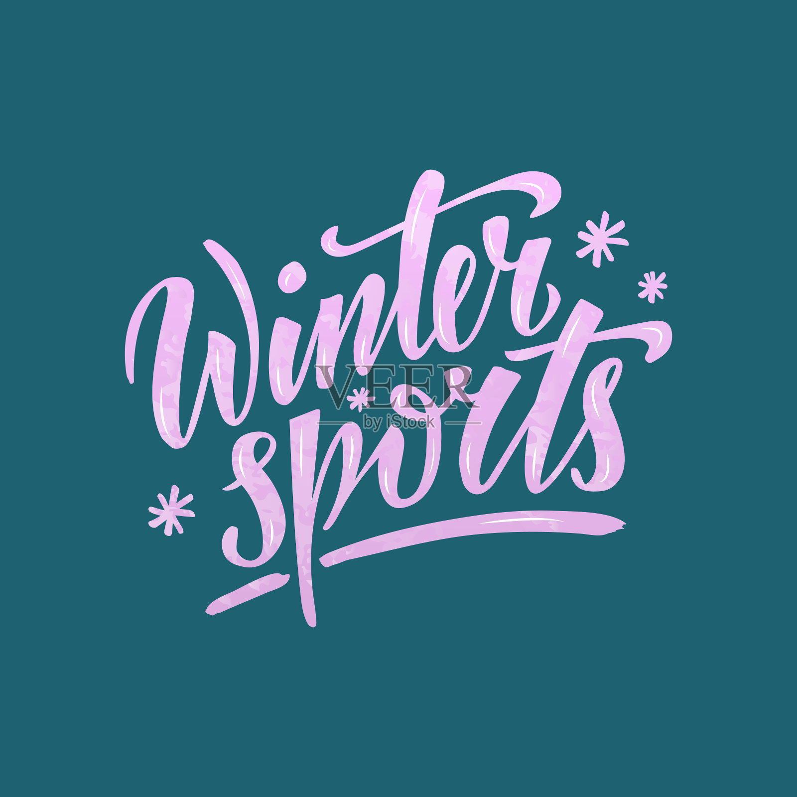 冬季运动孤立的文字插画图片素材