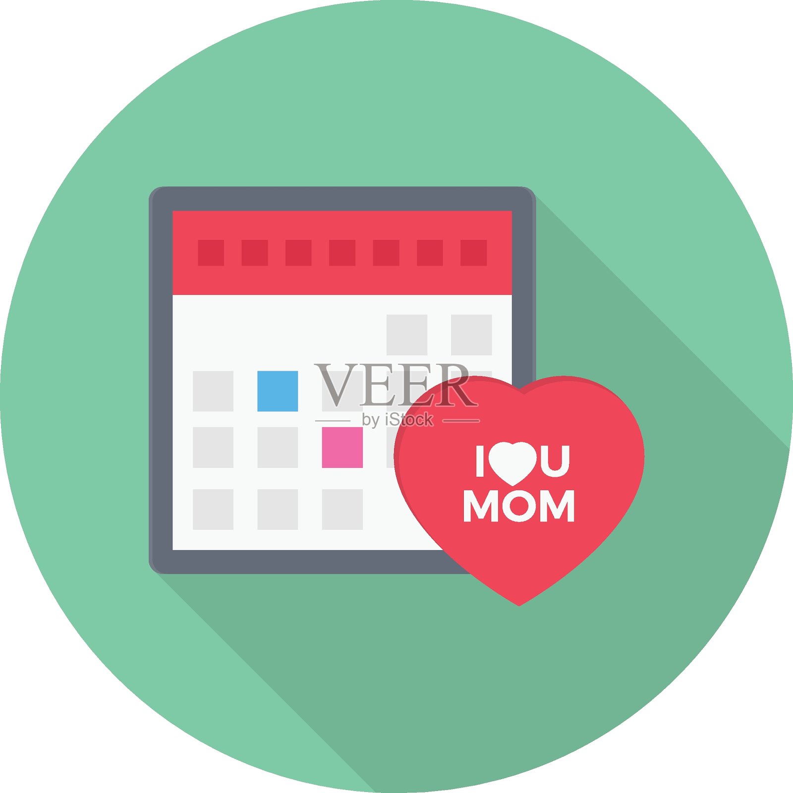 母亲的一天插画图片素材