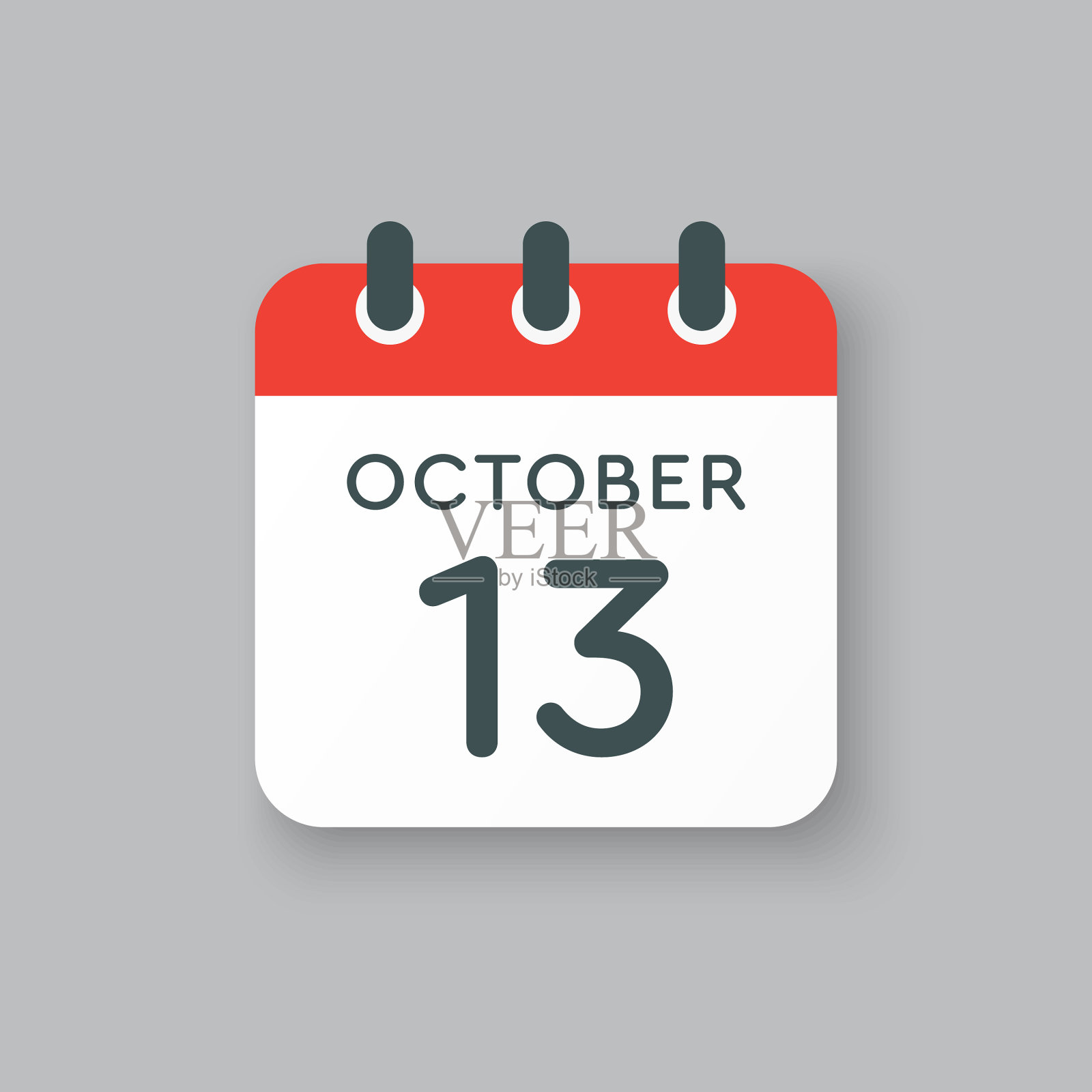 日历图标日13月13日模板图标日期插画图片素材