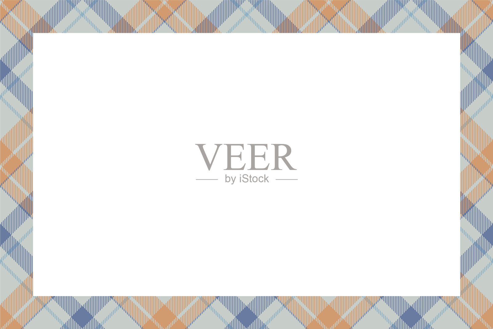 复古框苏格兰边界图案复古插画图片素材