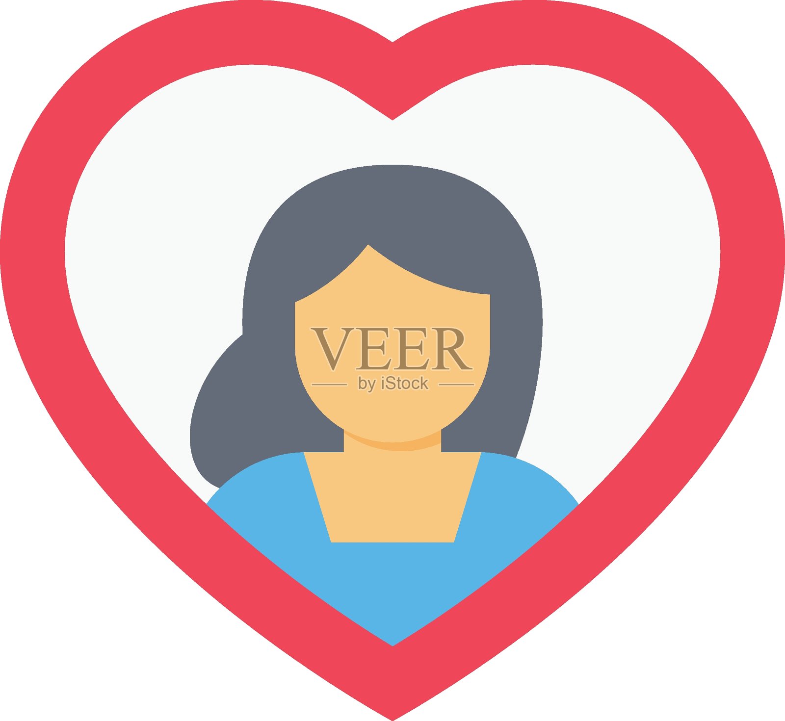 心的母亲插画图片素材