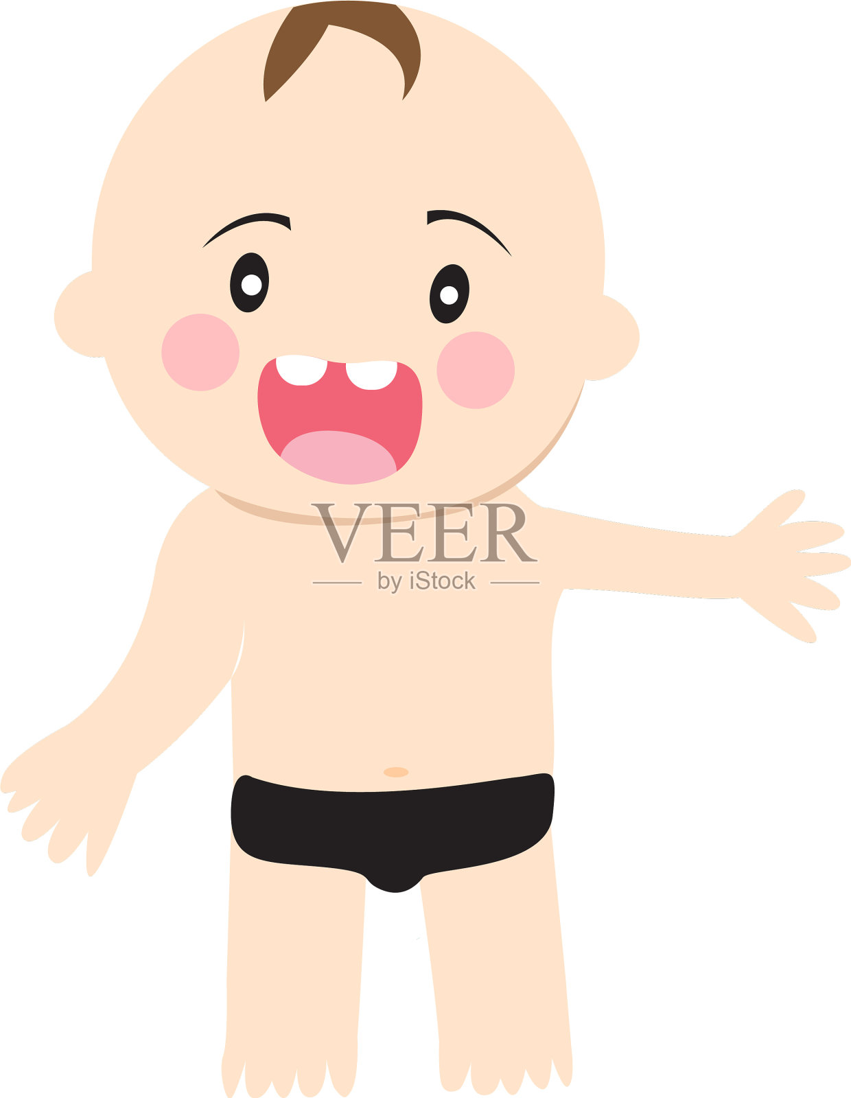 可怕的男孩形象插画图片素材