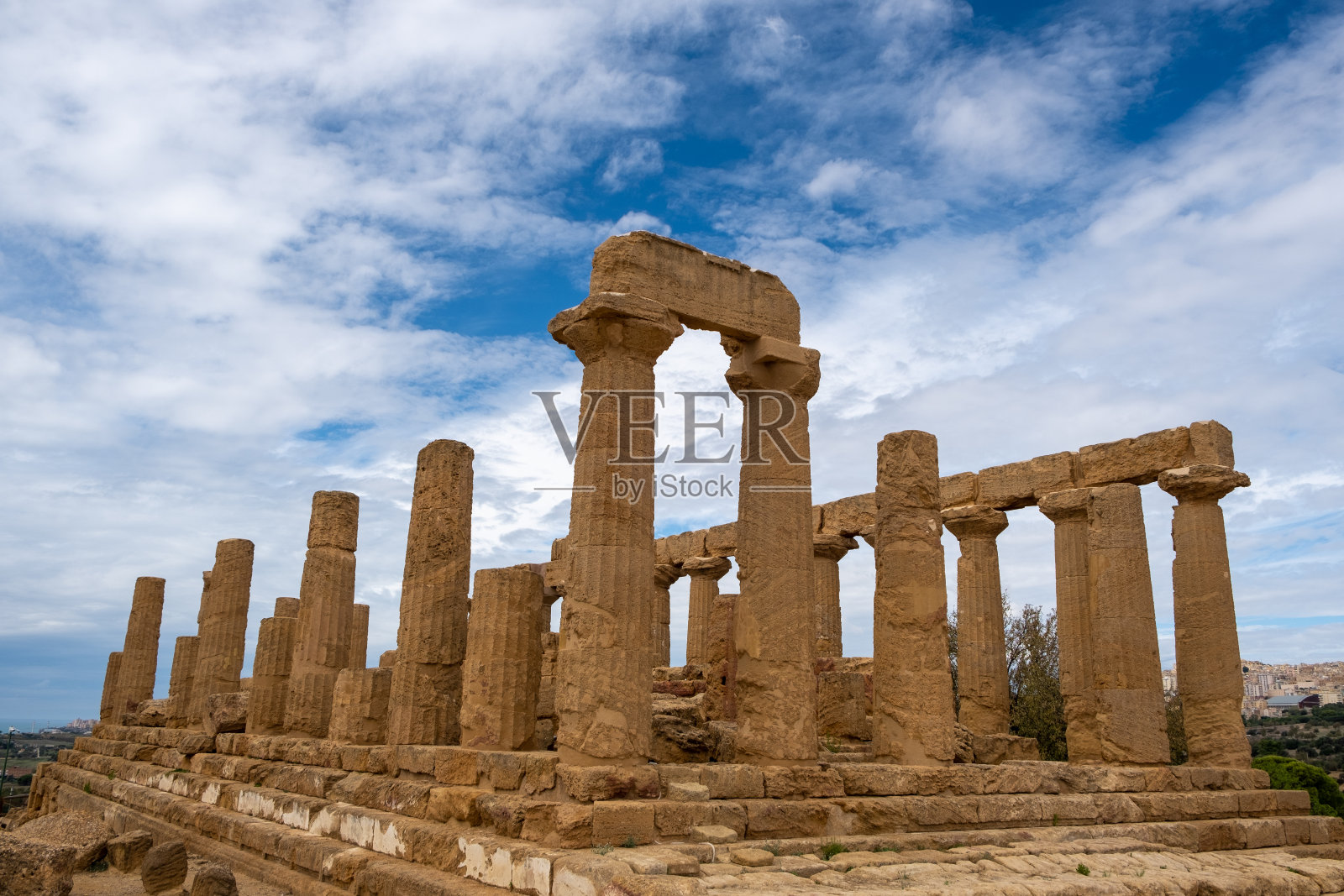 位于意大利阿格里根托西西里岛的神庙山谷照片摄影图片