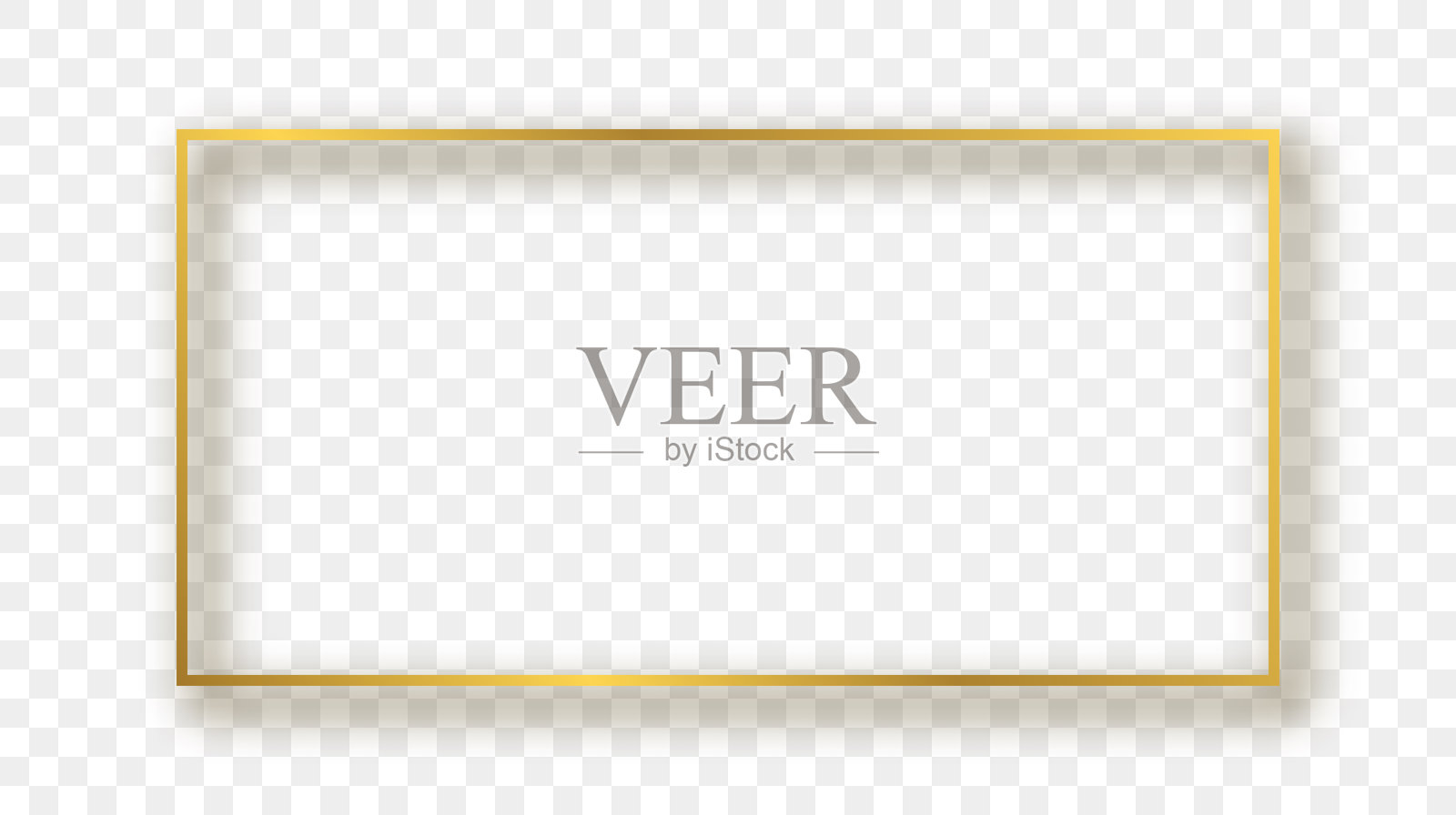 白色背景下的空相框插画图片素材