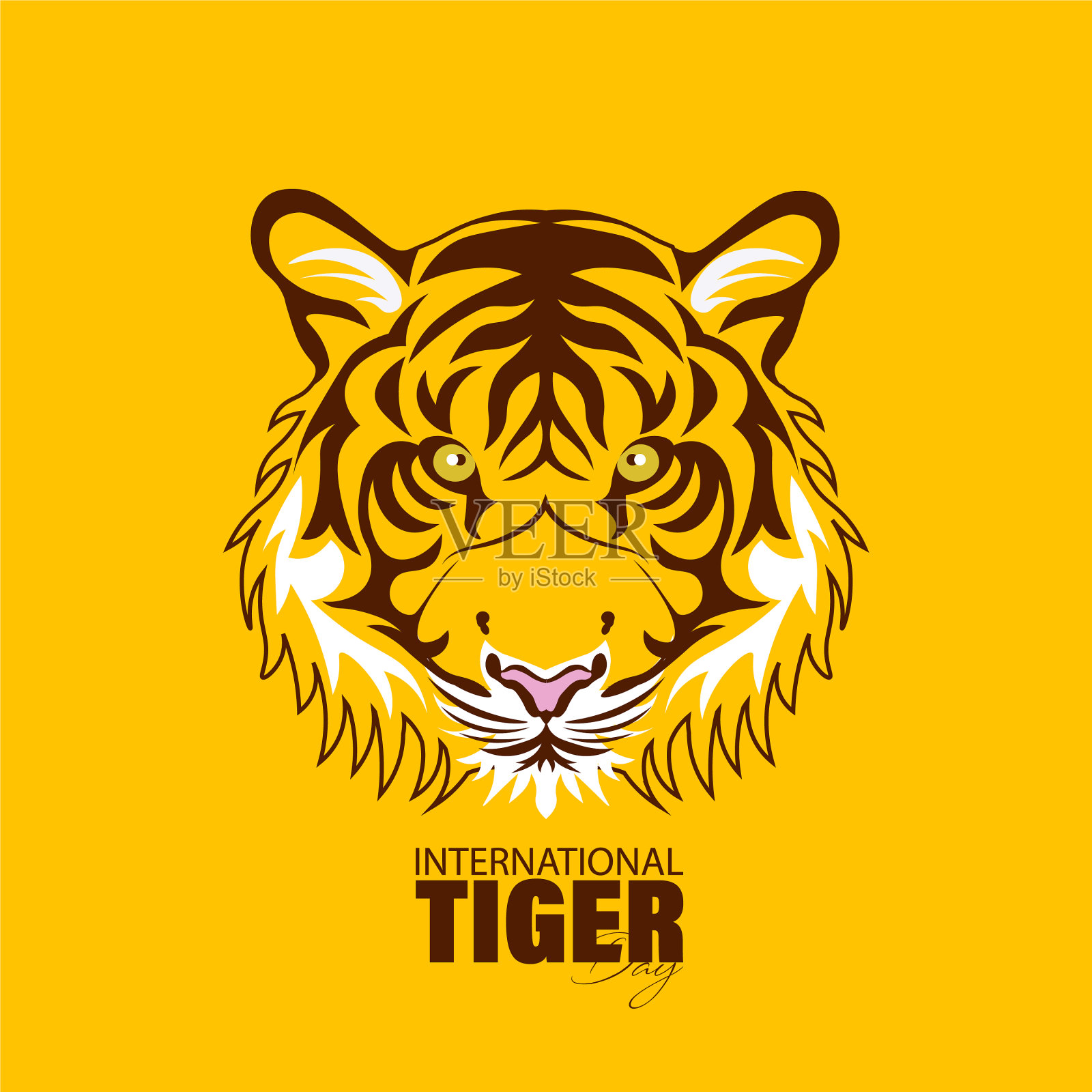 每年的7月29日是国际老虎日插画图片素材