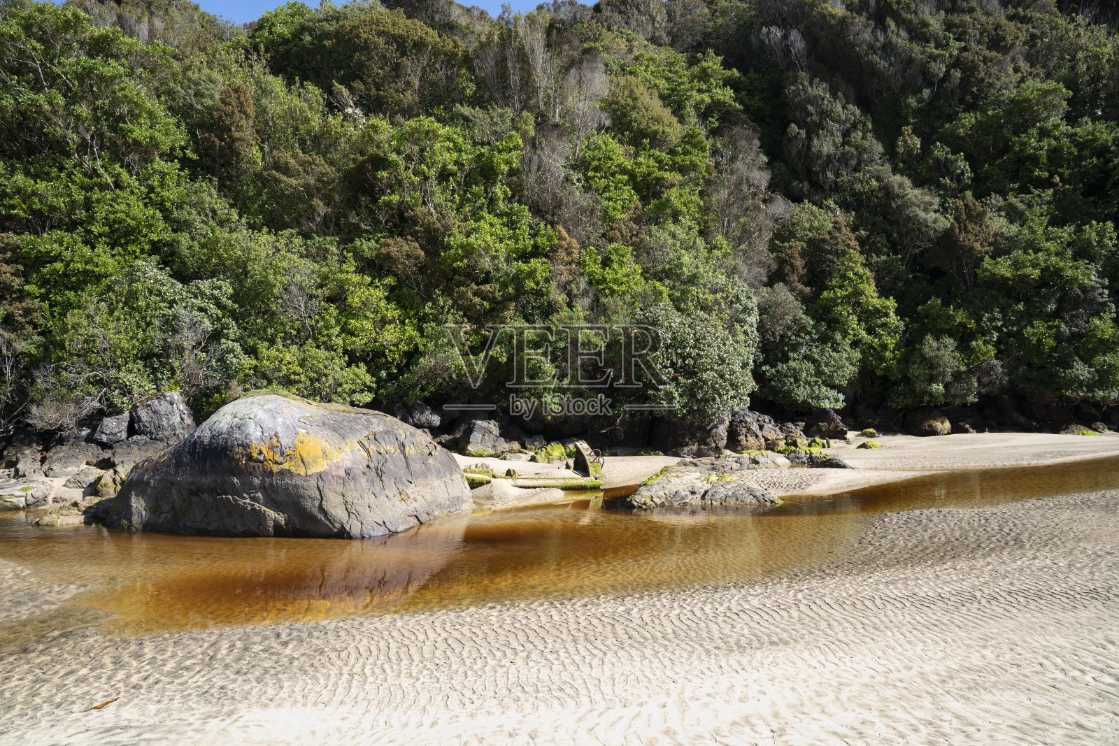 巨大的大胆和残存的失事船只在丹宁载河照片摄影图片