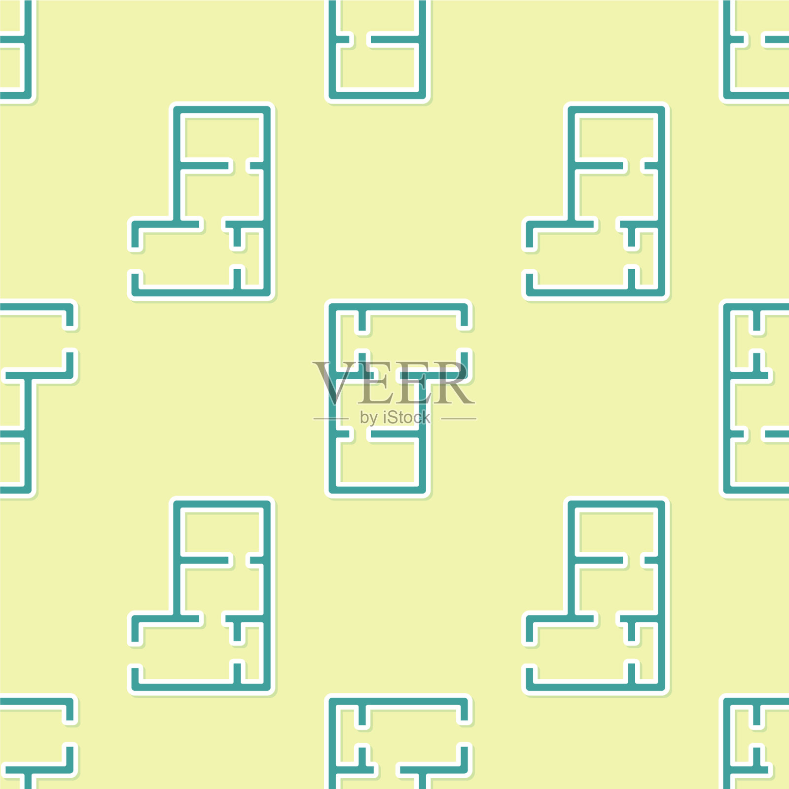 温室计划图标孤立无缝模式上插画图片素材