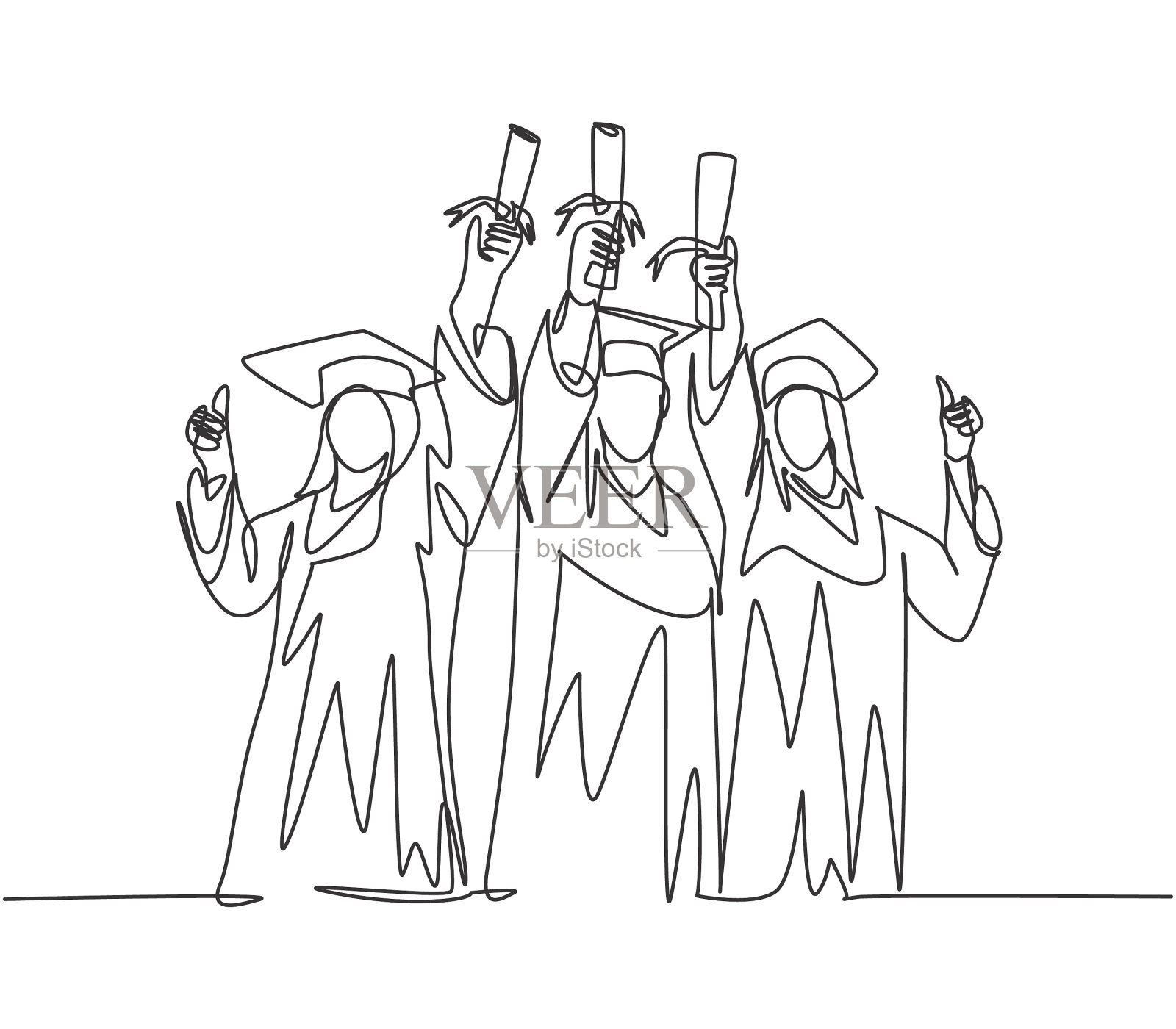 教育理念一线画群少年设计元素图片