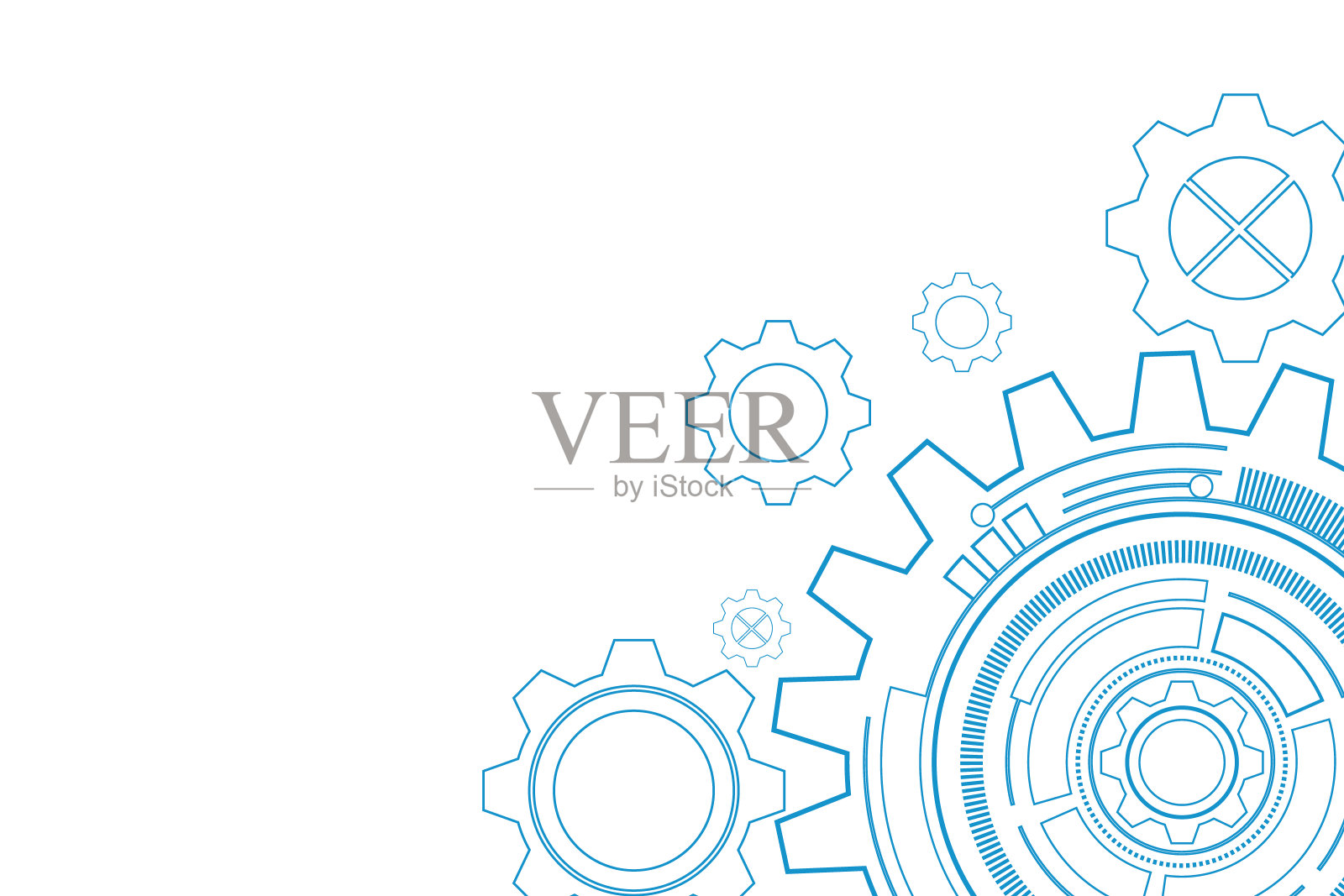 数字技术与工程，数字电信概念，高科技，未来技术背景，矢量插图。插画图片素材
