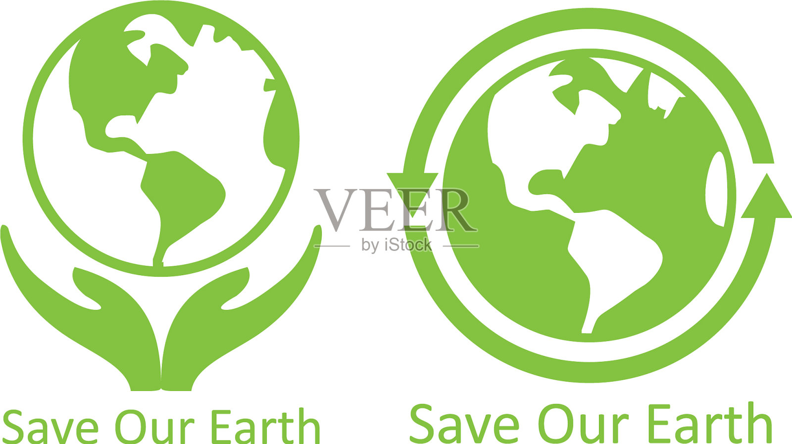 环保理念拯救我们的地球插画图片素材