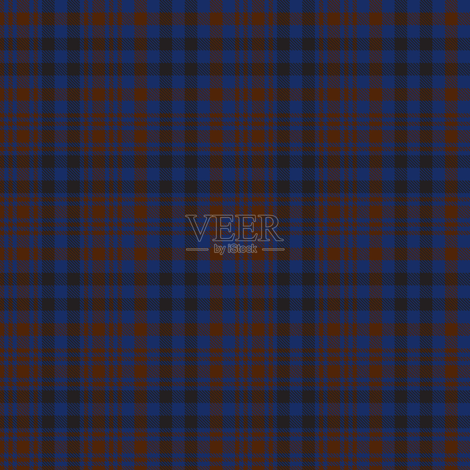 蓝色峡谷格子纹理无缝图案插画图片素材