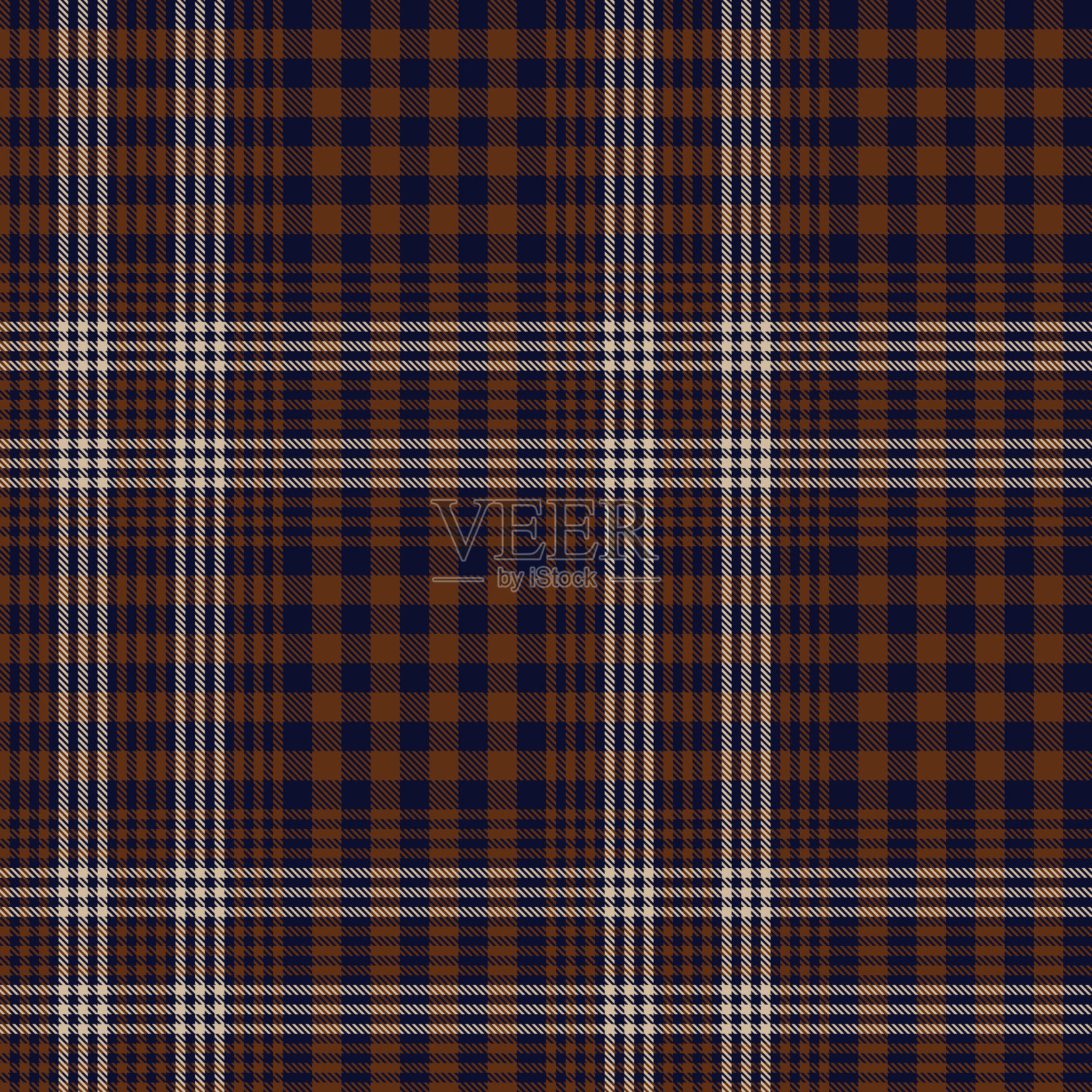 棕色峡谷格子纹理无缝模式插画图片素材