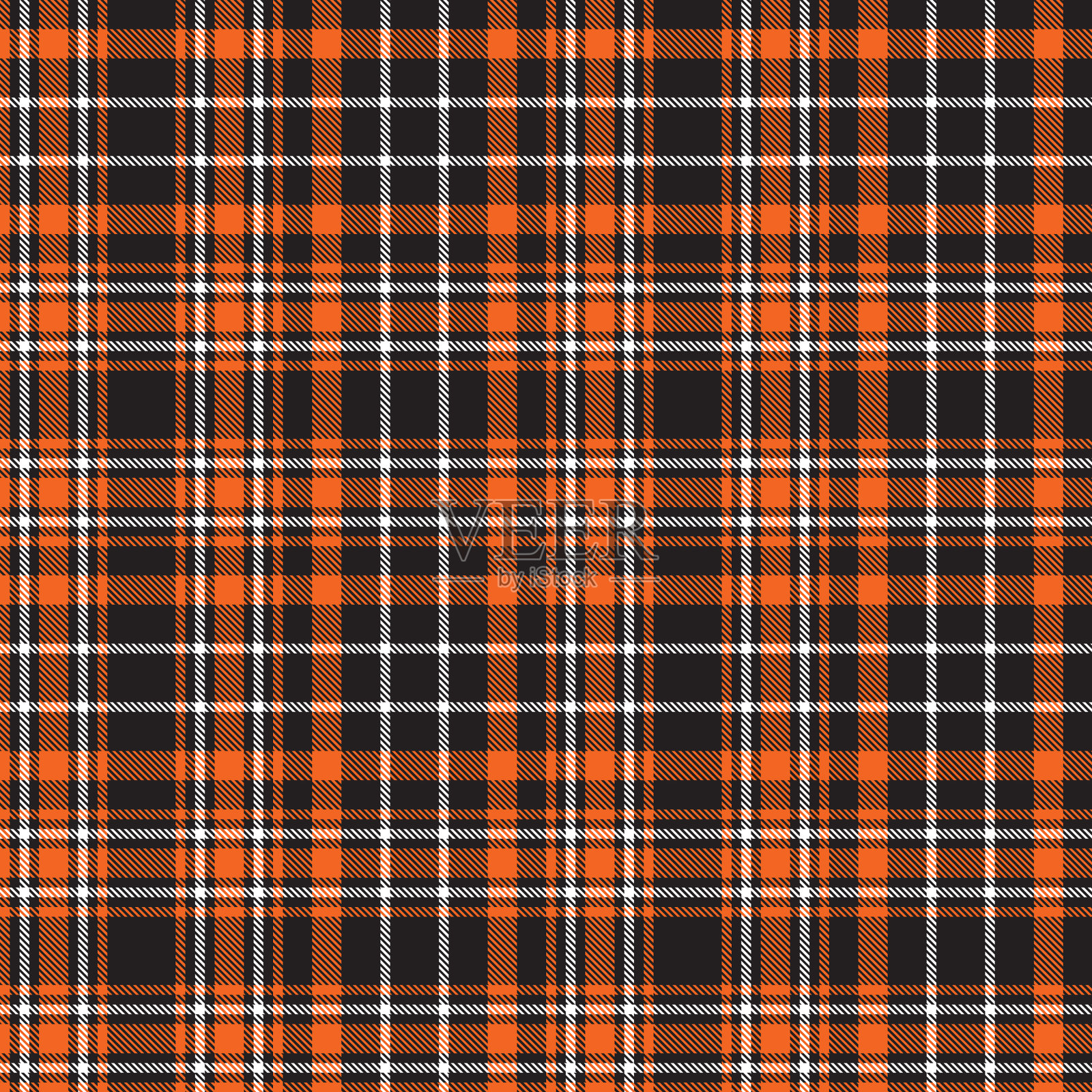 橙色格伦格纹无缝图案插画图片素材