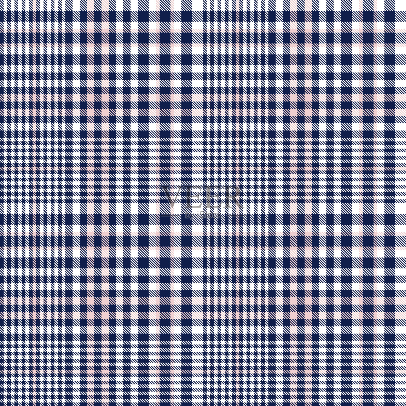 粉红色海军蓝格纹纹理无缝图案插画图片素材