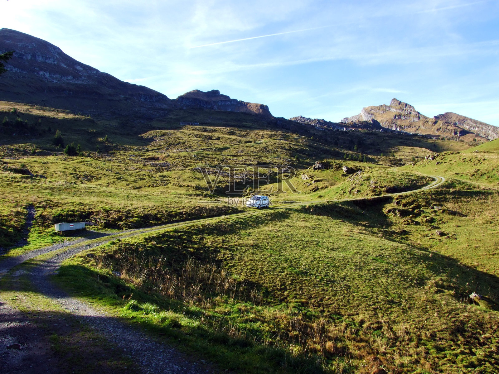 秋高寒牧场和草原在Churfirsten山脉和Toggenburg地区，斯塔肯巴赫-圣加伦州，瑞士照片摄影图片