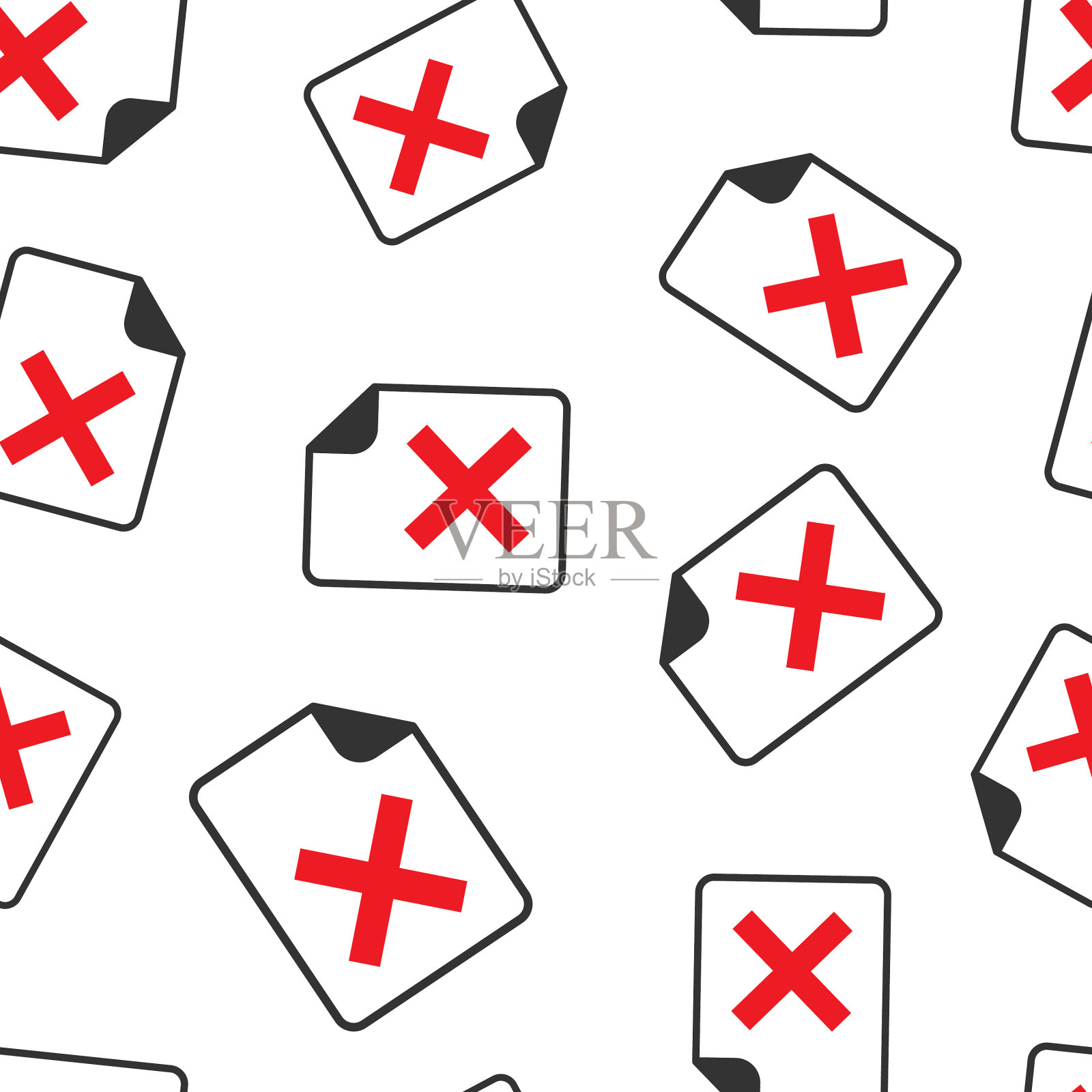 平面样式的文件错误图标中断报告插画图片素材