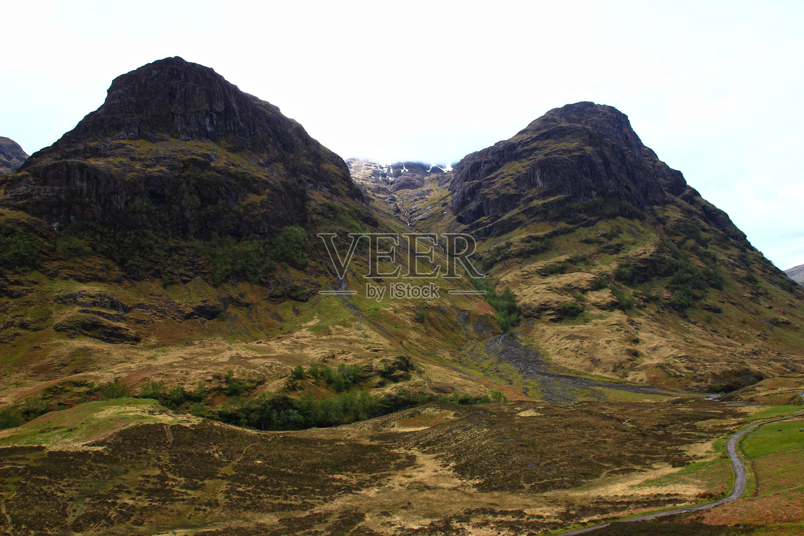 高地地区的Glen Coe山谷(苏格兰Lochaber地质公园)照片摄影图片