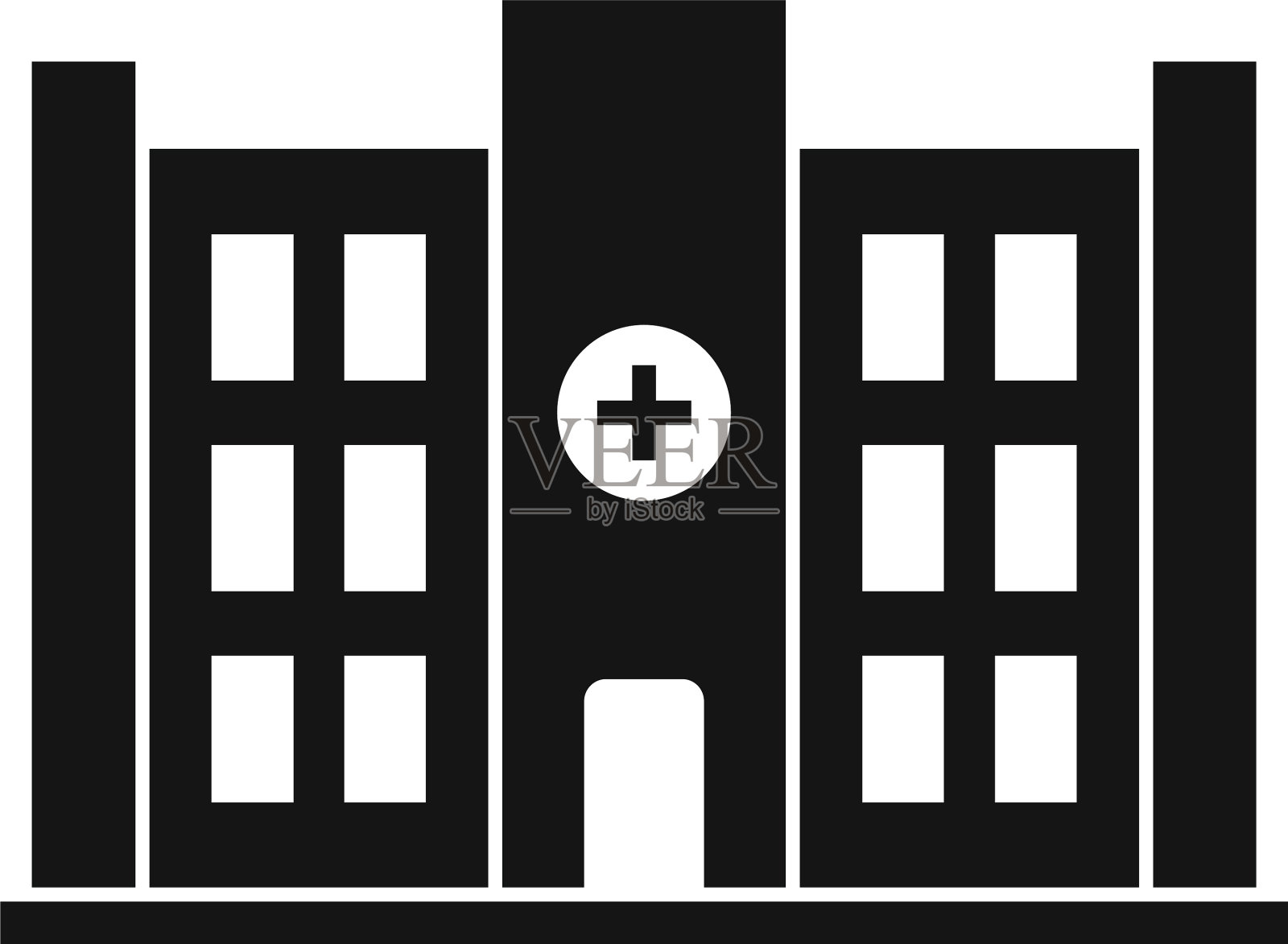 私人诊所建筑icon简约风格设计元素图片