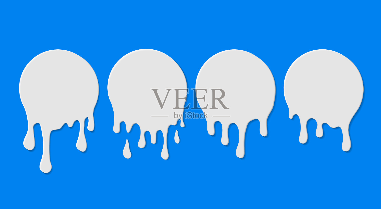 白色的牛奶滴溅在奶昔滴上插画图片素材