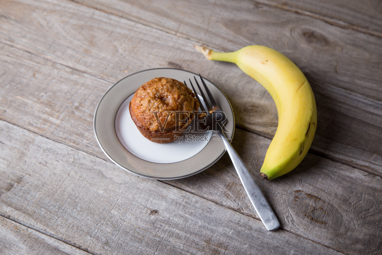 美味的自制香蕉松饼照片摄影图片