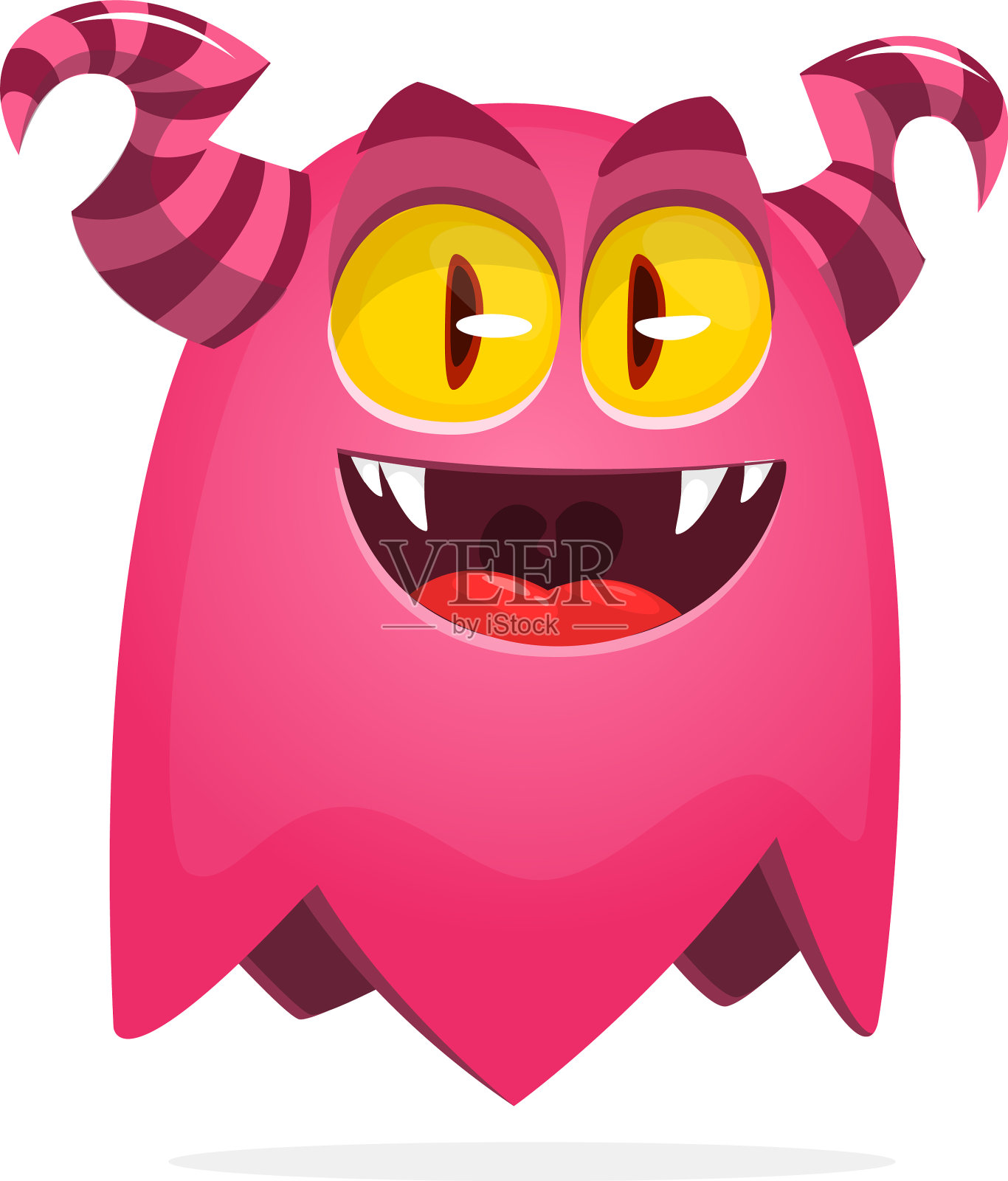 有趣的卡通怪物万圣节设计元素图片