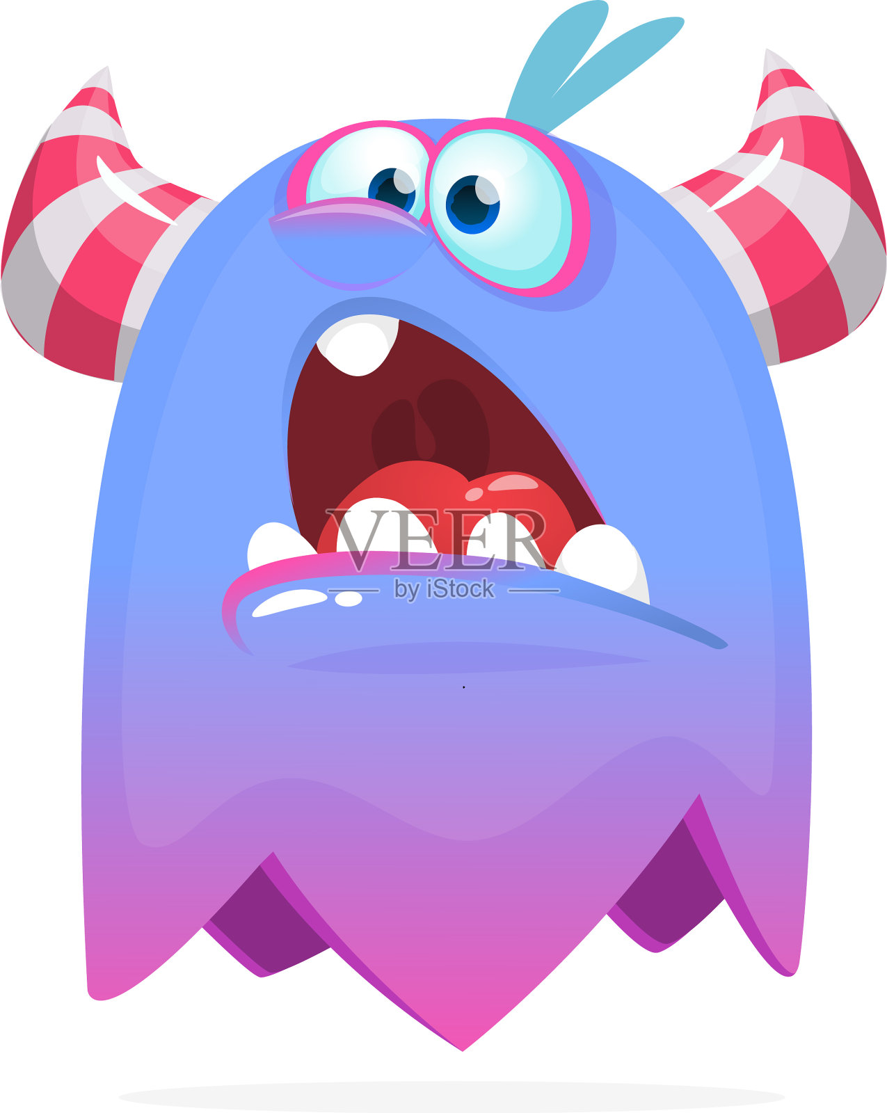 愤怒的卡通怪物设计元素图片