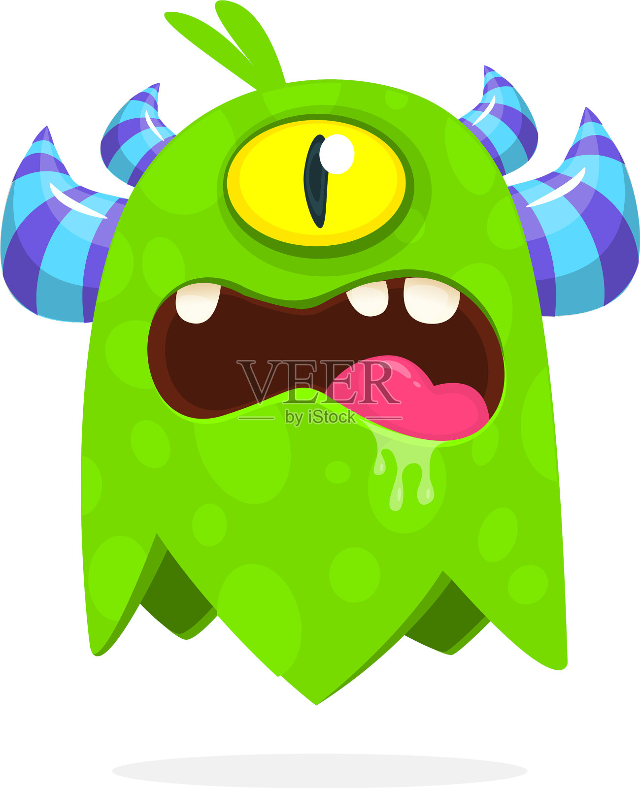 有趣的卡通怪物万圣节设计元素图片