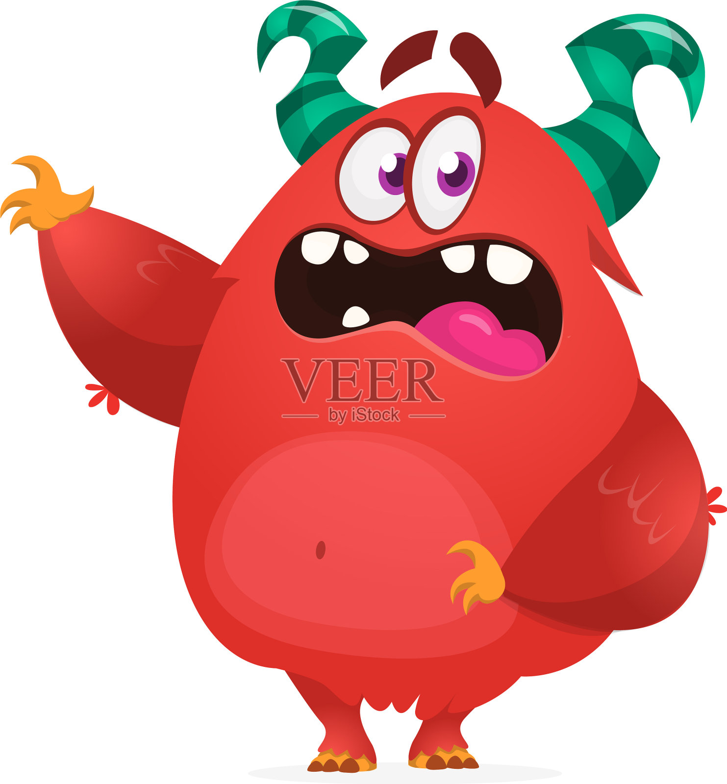 搞笑卡通怪兽怪兽设计元素图片