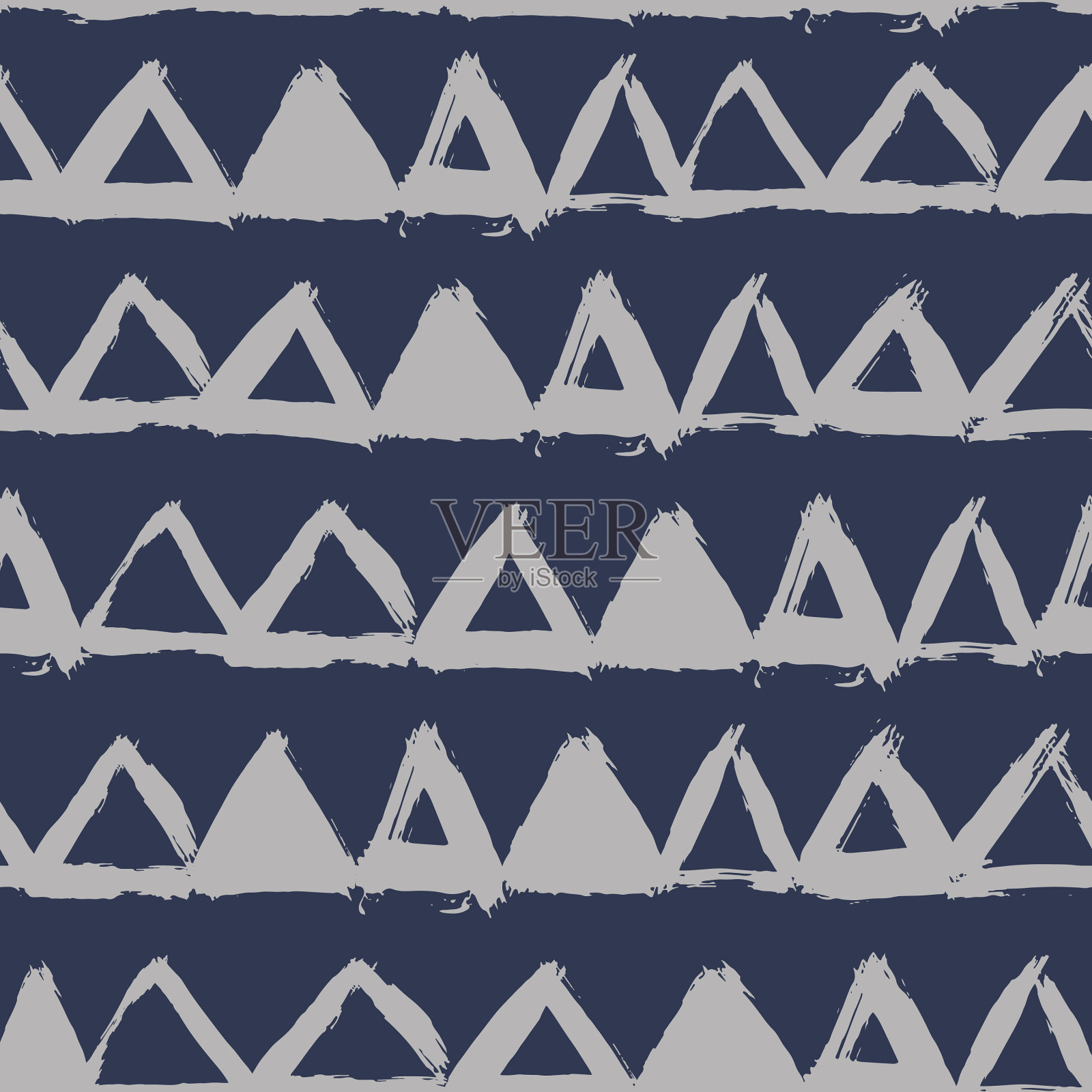 无缝模式与画笔笔触插画图片素材