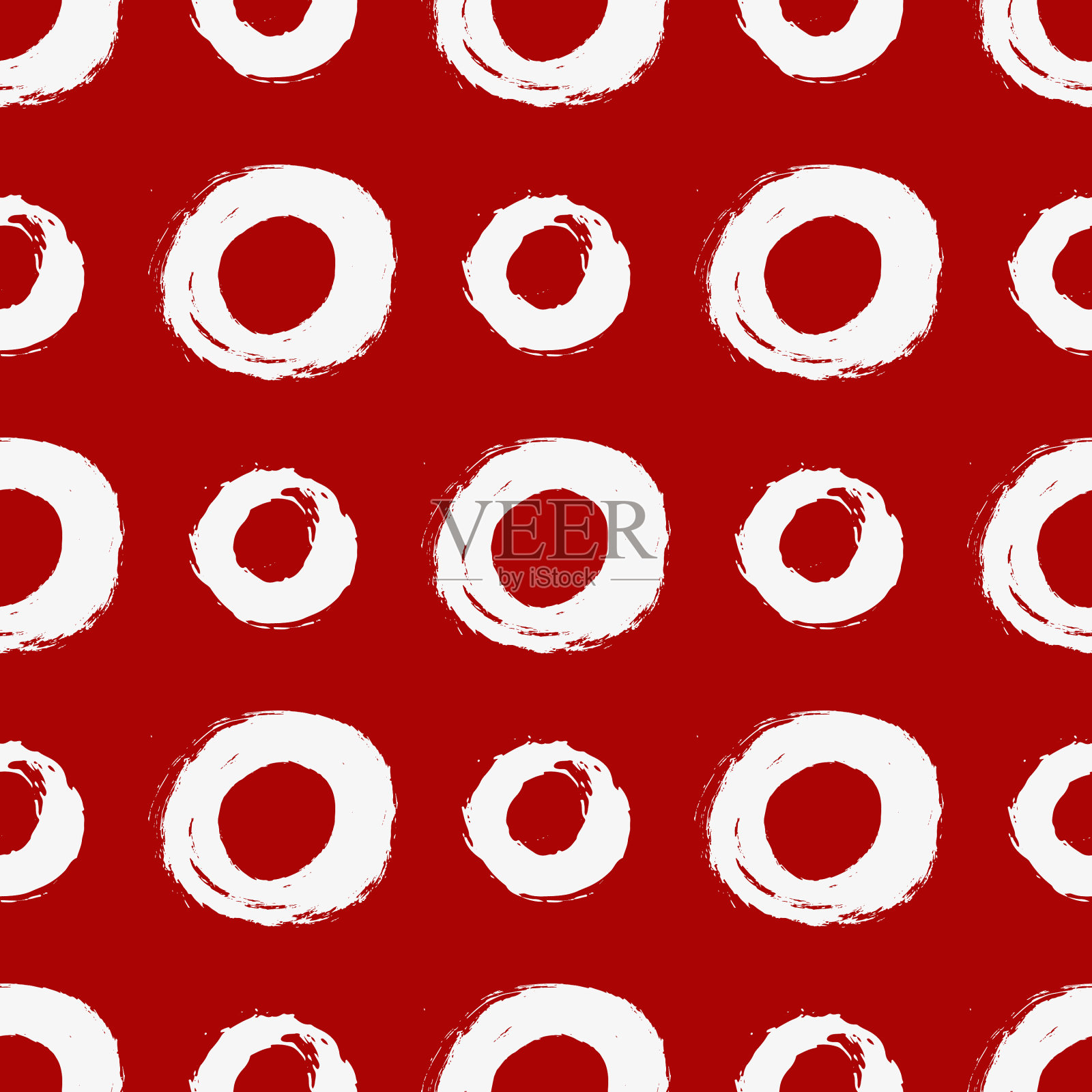 无缝手绘波尔卡点图案插画图片素材