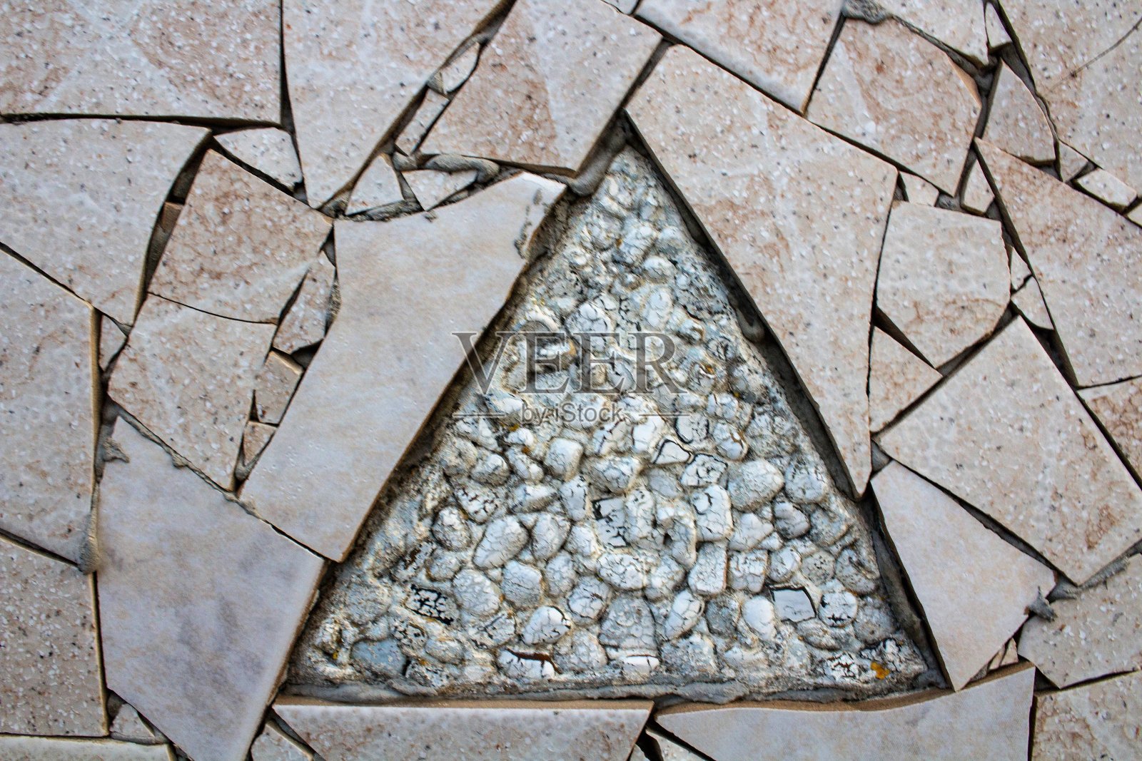 不规则形状瓷砖的马赛克纹理照片摄影图片