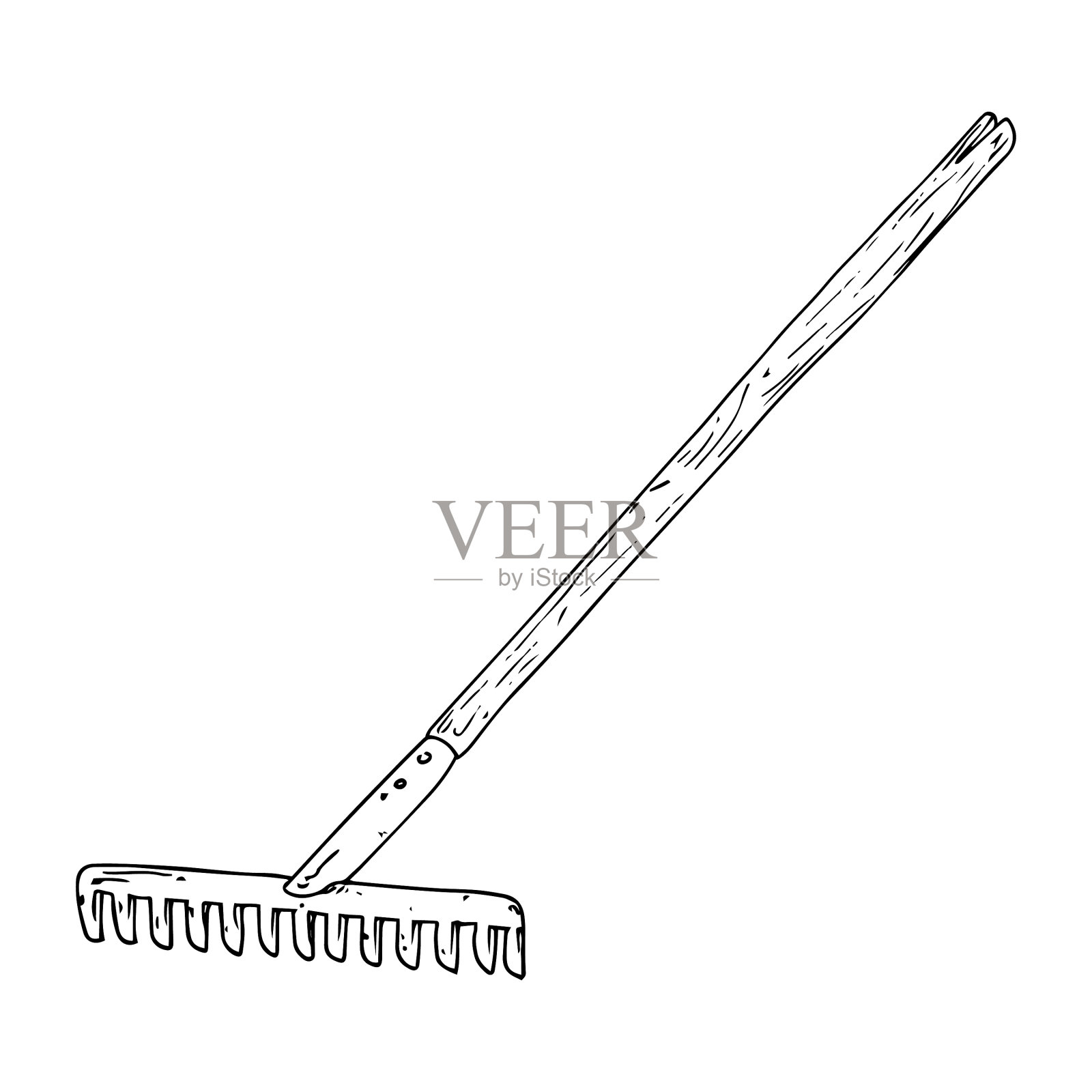 耙图标是用手拉出的耙设计元素图片