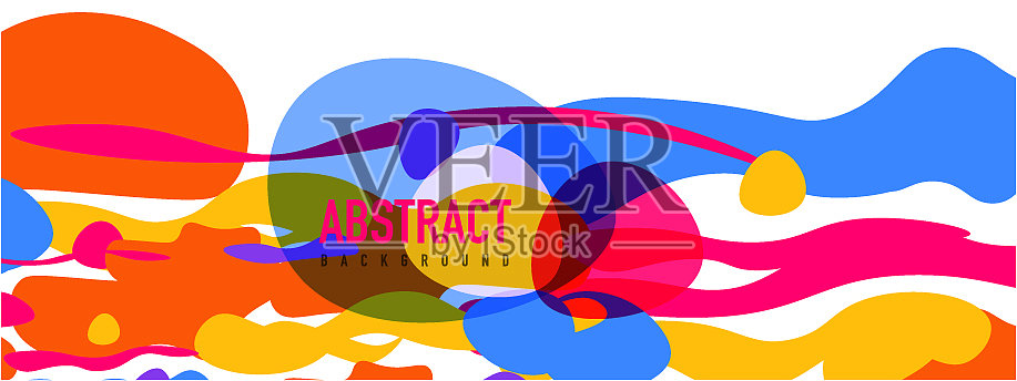 时尚的液体风格塑造抽象设计插画图片素材