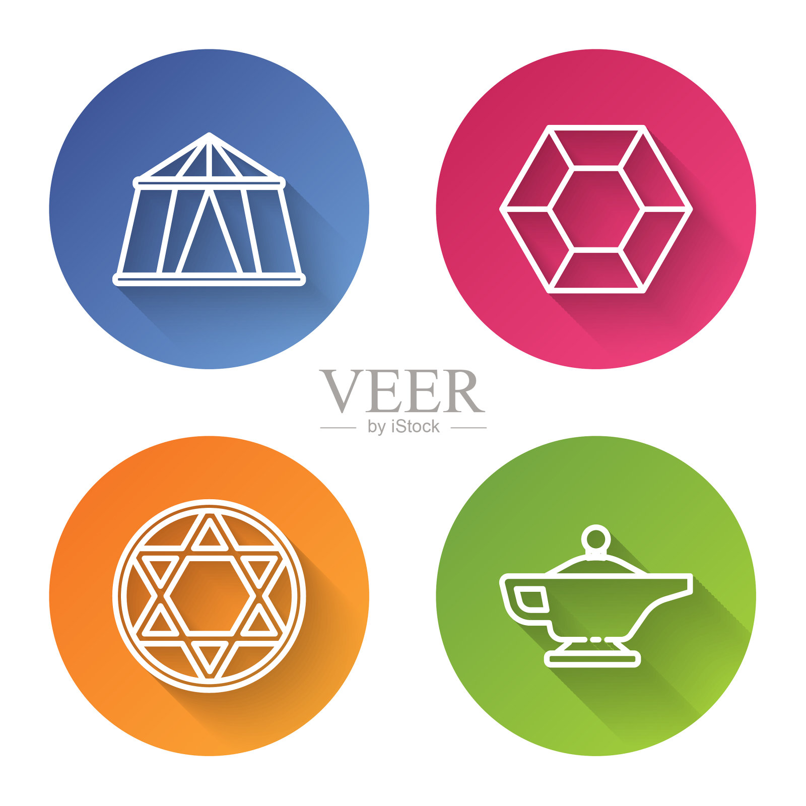 布景线马戏团帐篷魔术石明星大卫插画图片素材