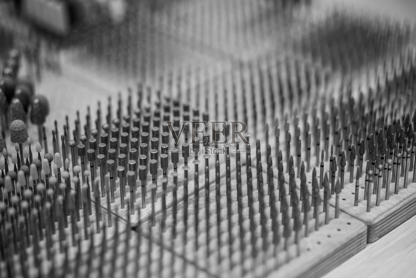 修指甲机的刀具。美容工具照片摄影图片