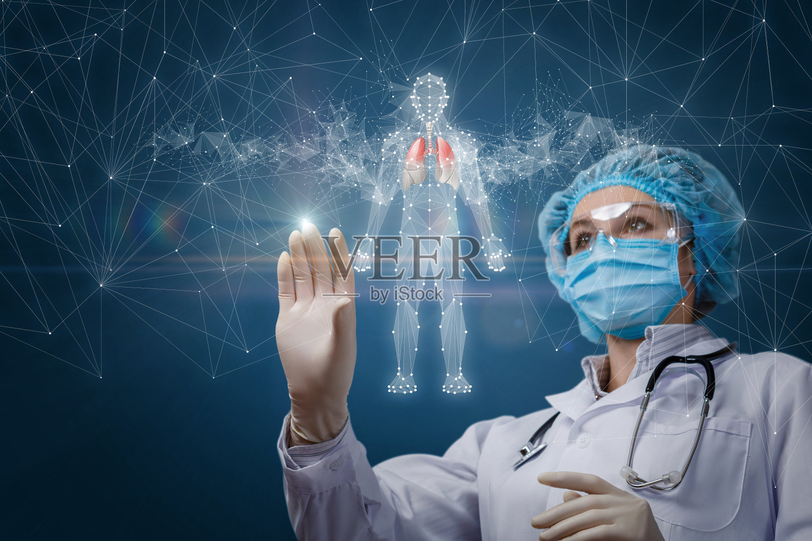 Ð肺病患者的诊疗理念。照片摄影图片